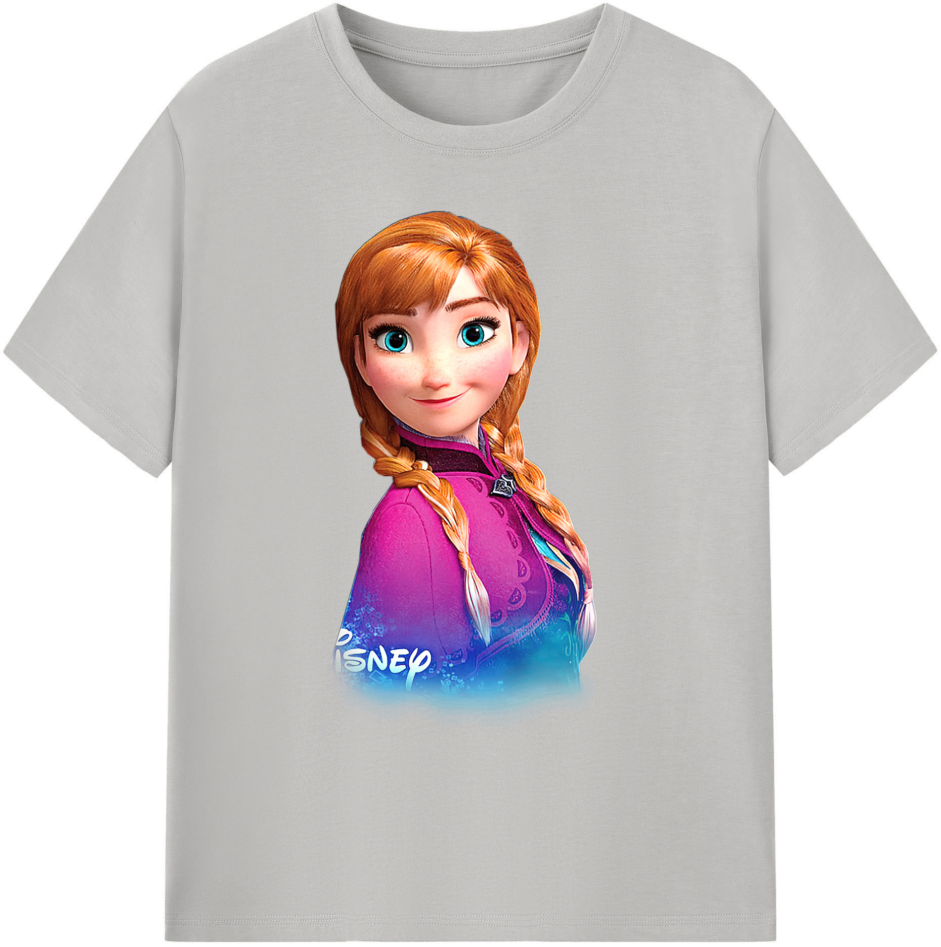 （画像用） アナと雪の女王 アンナ エルサ Frozen Anna Elsa 綿100％ メンズ半袖Tシャツ｜肌触りやわらか＆通気性