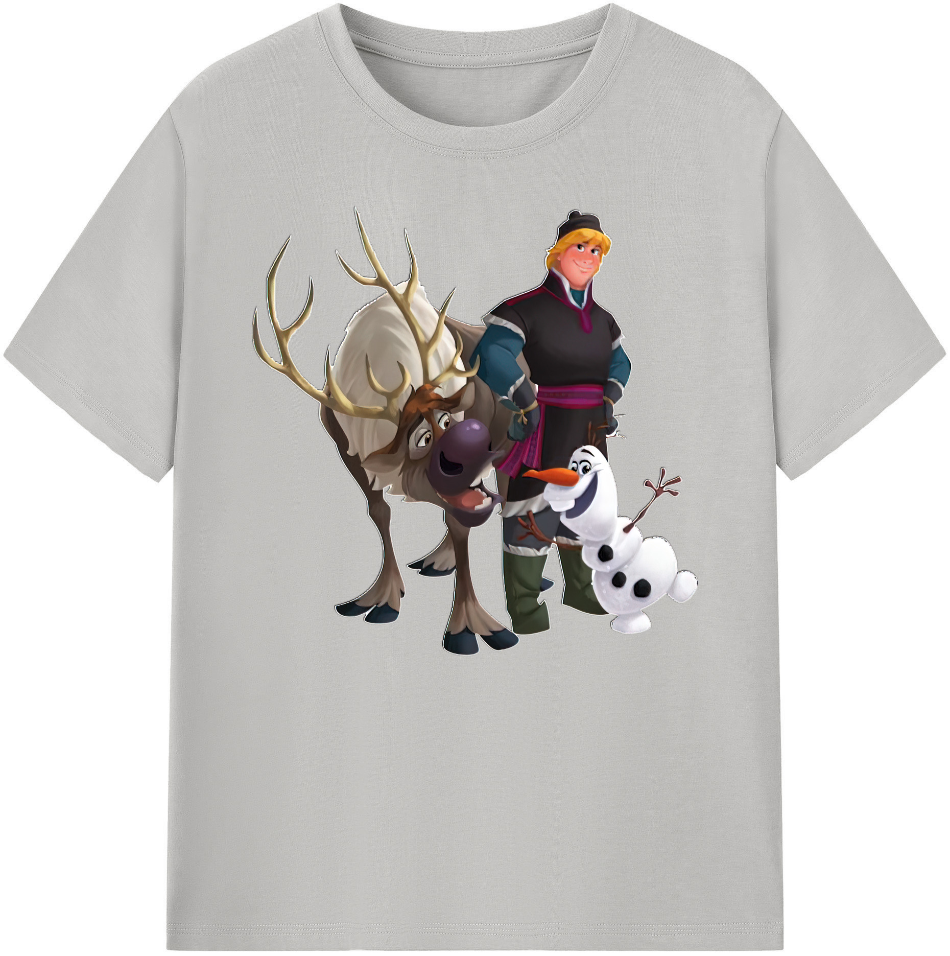 （画像用） アナと雪の女王 アンナ エルサ Frozen Anna Elsa 綿100％ メンズ半袖Tシャツ｜肌触りやわらか＆通気性