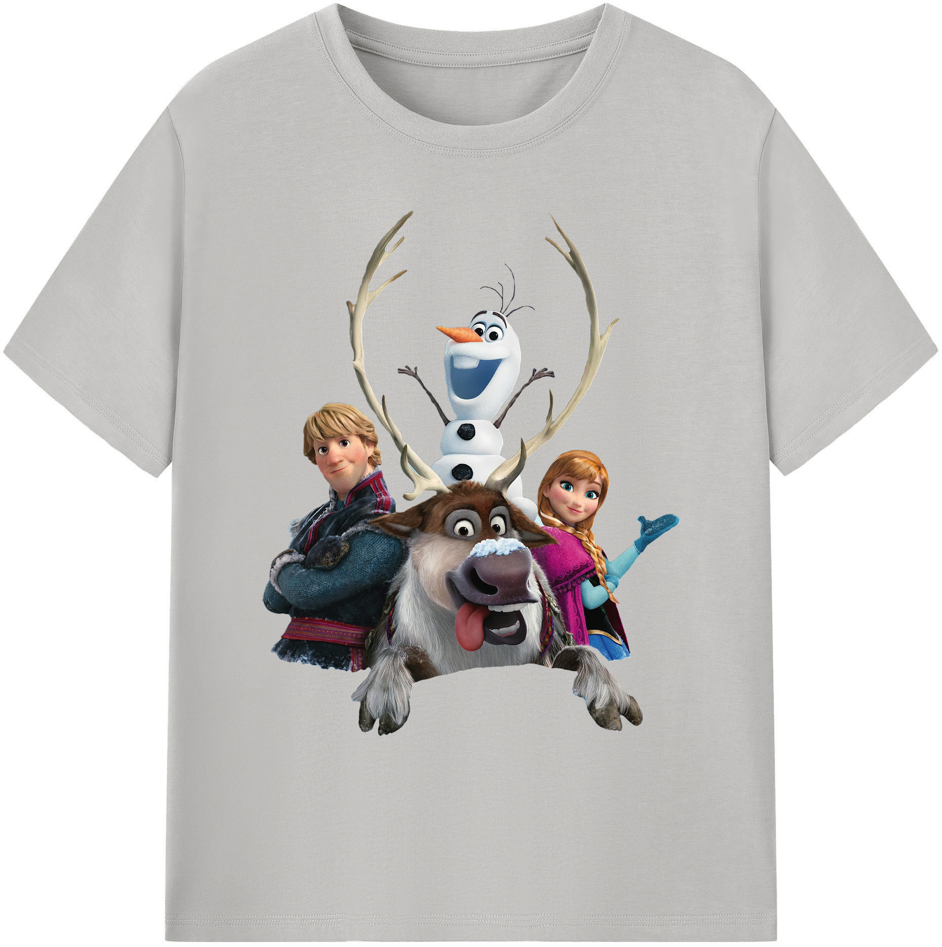 （画像用） アナと雪の女王 アンナ エルサ Frozen Anna Elsa 綿100％ メンズ半袖Tシャツ｜肌触りやわらか＆通気性