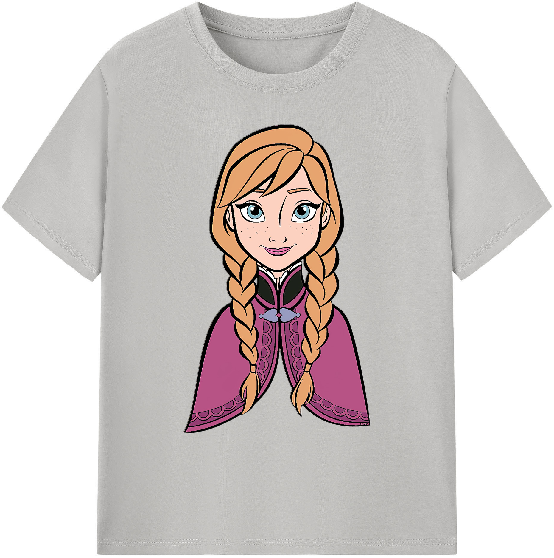 （画像用） アナと雪の女王 アンナ エルサ Frozen Anna Elsa 綿100％ メンズ半袖Tシャツ｜肌触りやわらか＆通気性