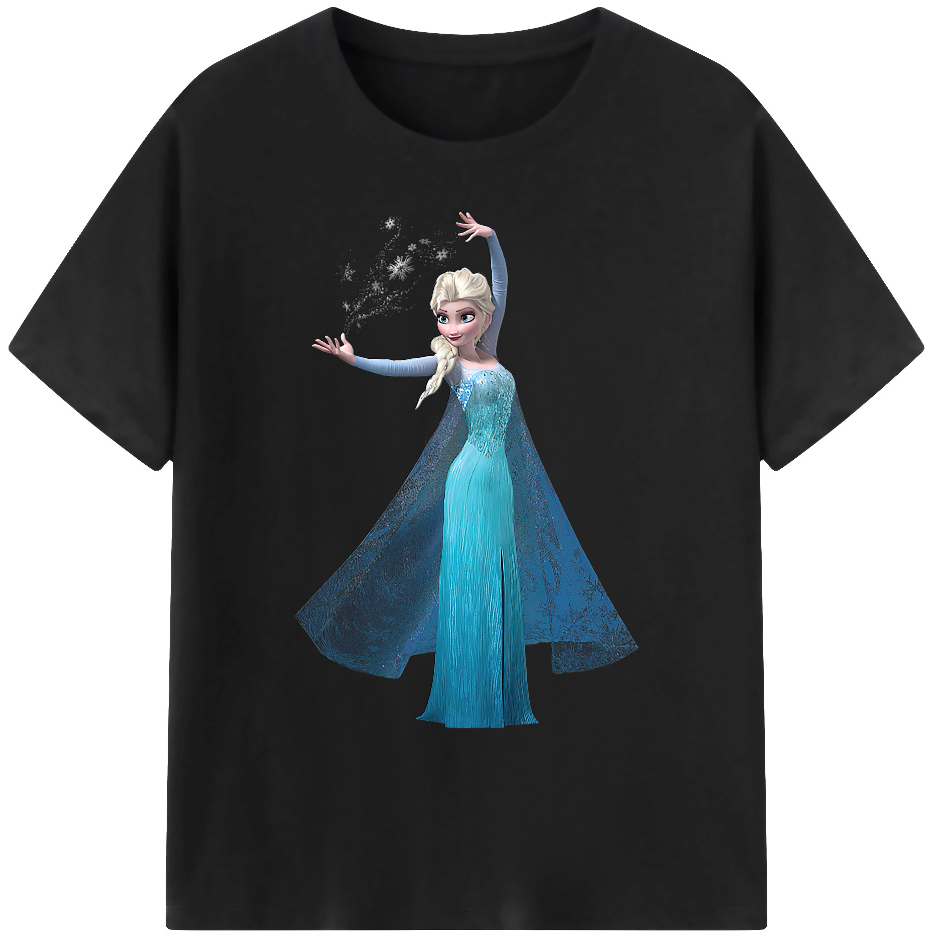 （画像用） アナと雪の女王 アンナ エルサ Frozen Anna Elsa 綿100％ メンズ半袖Tシャツ｜肌触りやわらか＆通気性