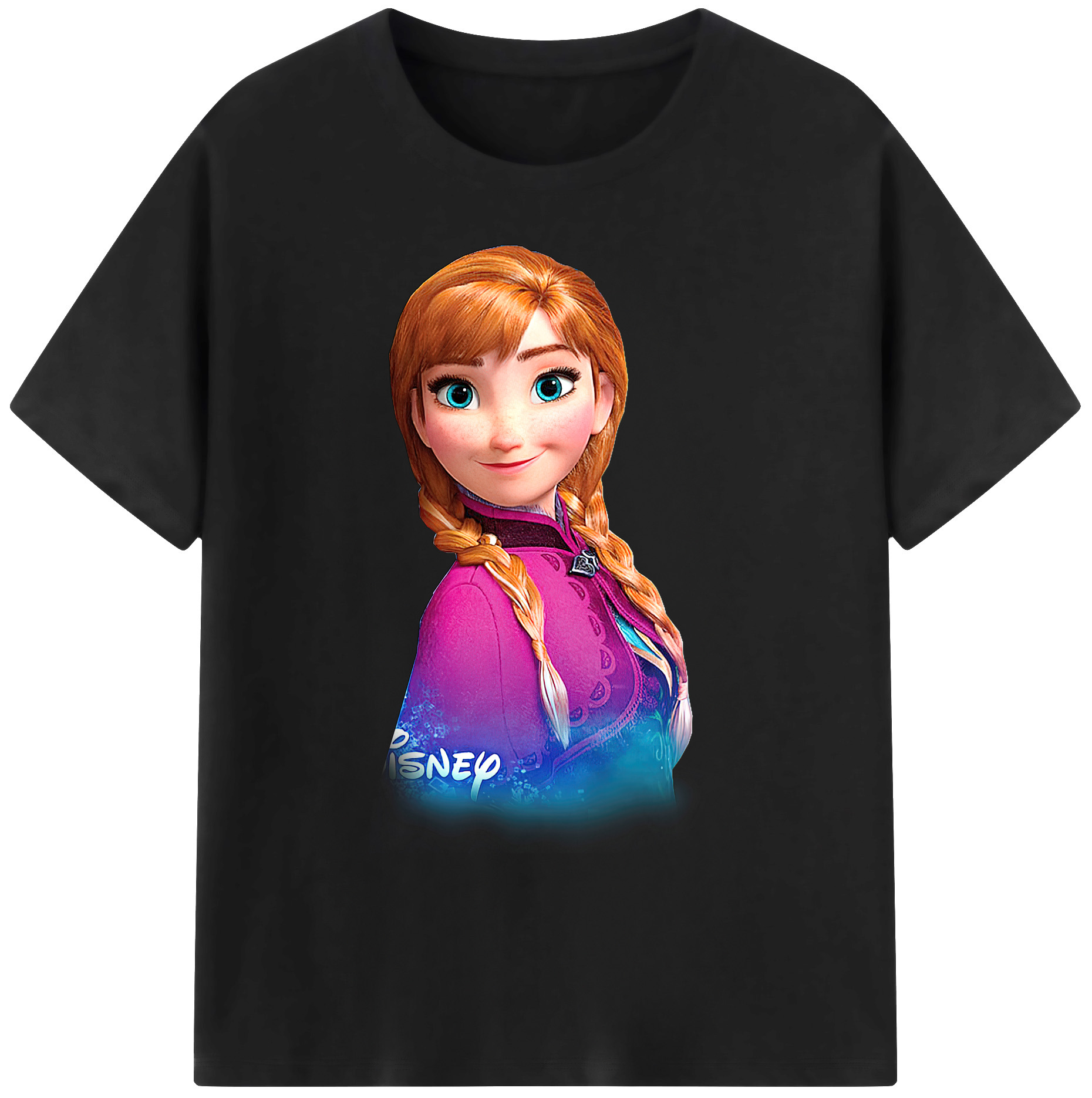 （画像用） アナと雪の女王 アンナ エルサ Frozen Anna Elsa 綿100％ メンズ半袖Tシャツ｜肌触りやわらか＆通気性