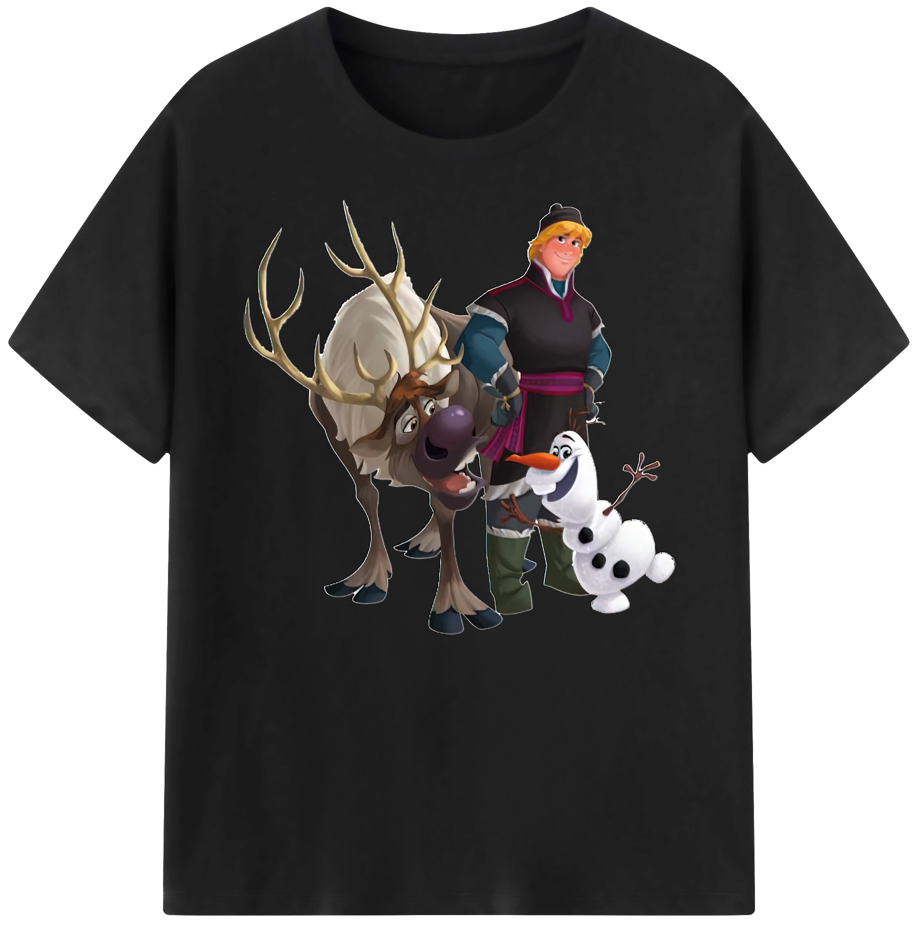 （画像用） アナと雪の女王 アンナ エルサ Frozen Anna Elsa 綿100％ メンズ半袖Tシャツ｜肌触りやわらか＆通気性
