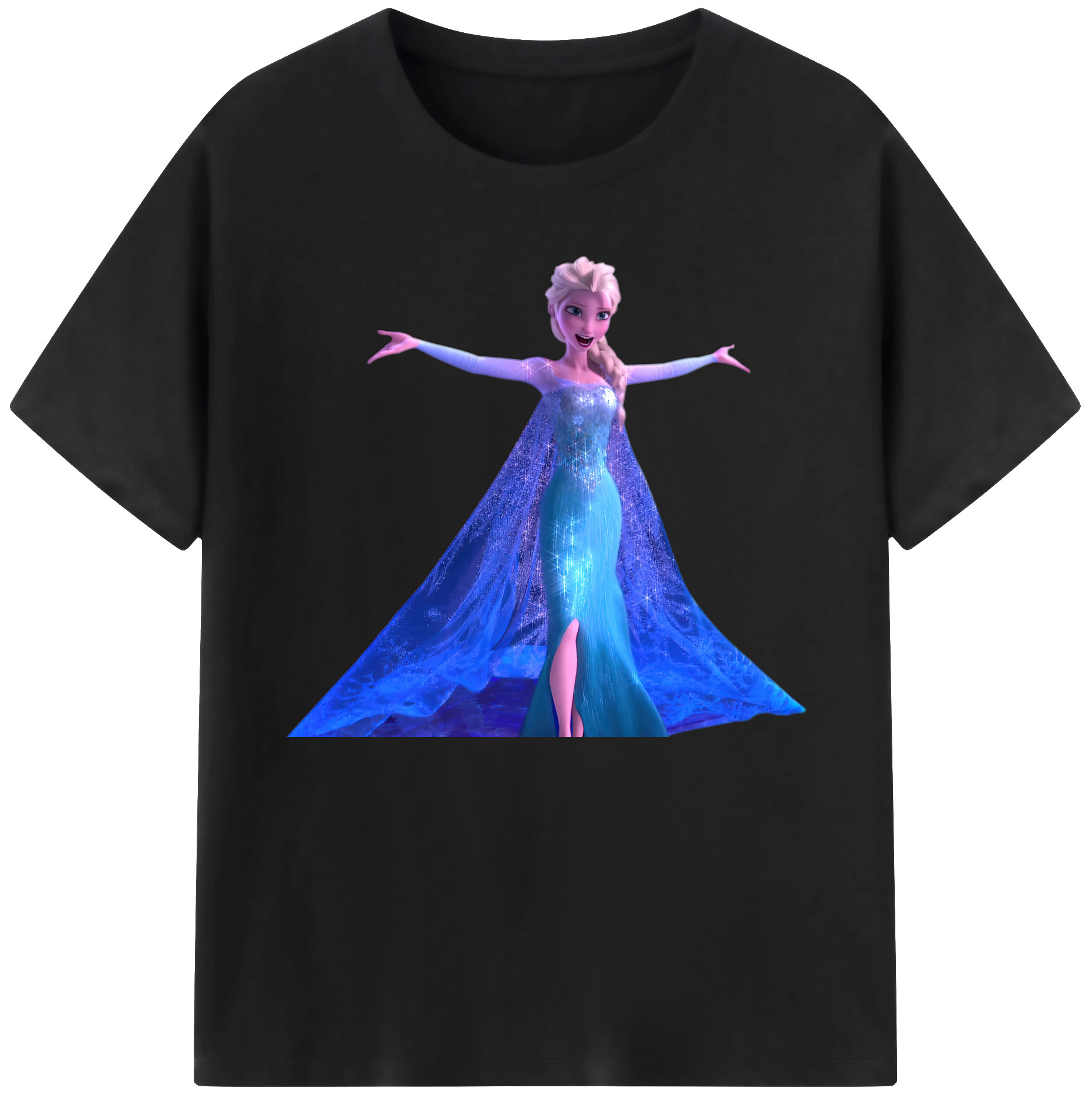 （画像用） アナと雪の女王 アンナ エルサ Frozen Anna Elsa 綿100％ メンズ半袖Tシャツ｜肌触りやわらか＆通気性