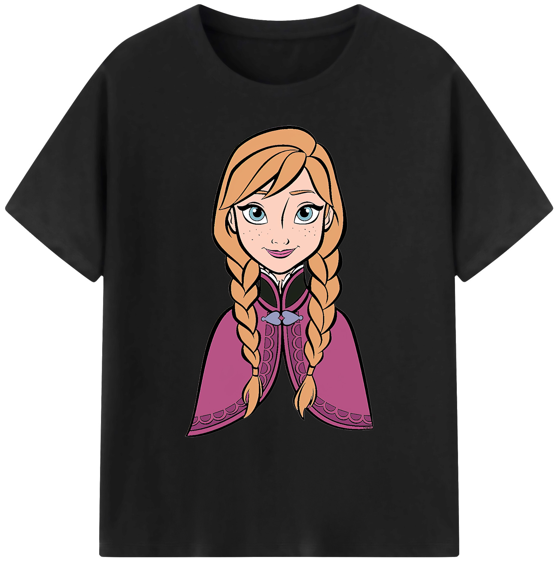 （画像用） アナと雪の女王 アンナ エルサ Frozen Anna Elsa 綿100％ メンズ半袖Tシャツ｜肌触りやわらか＆通気性