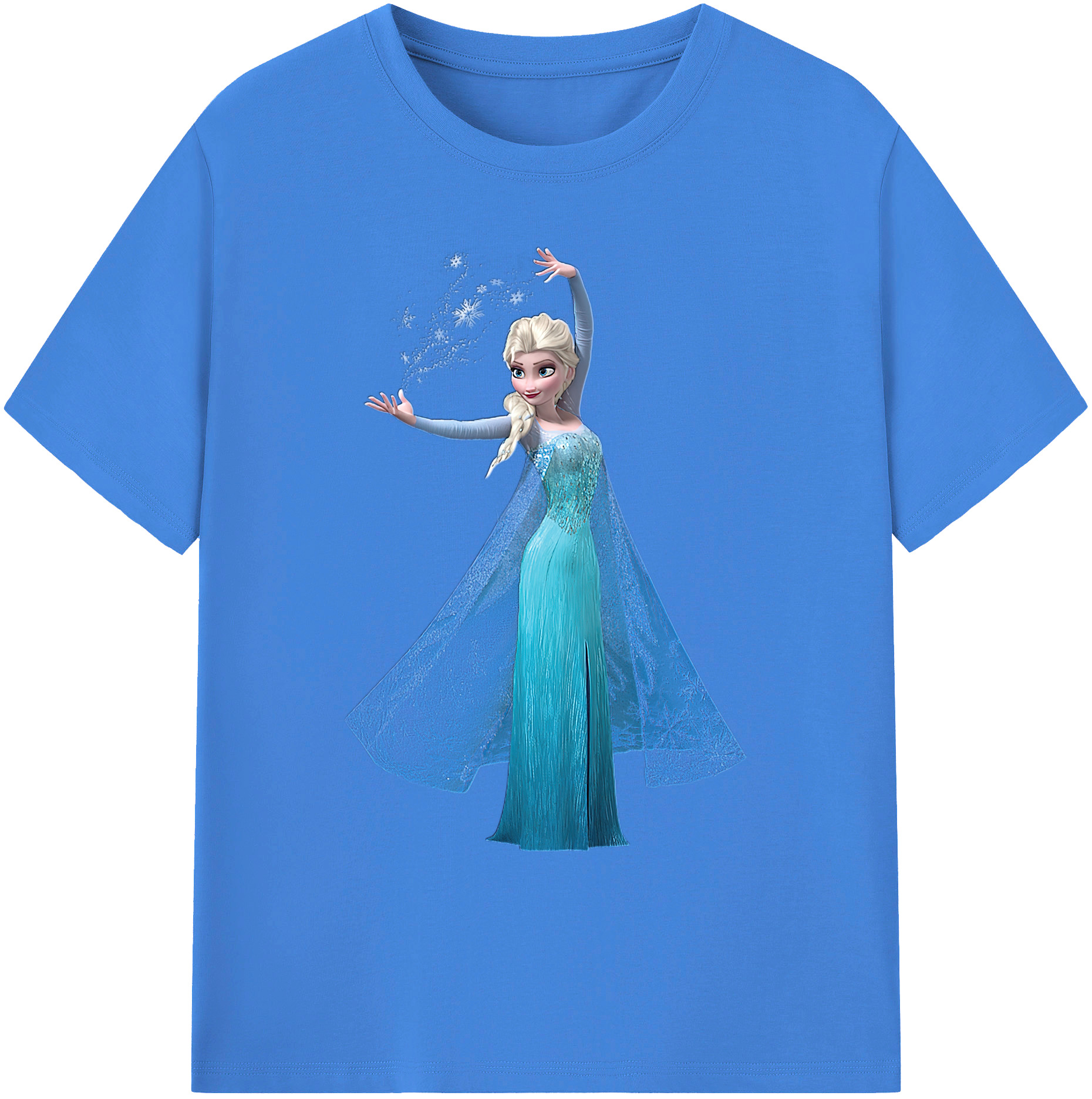 （画像用） アナと雪の女王 アンナ エルサ Frozen Anna Elsa 綿100％ メンズ半袖Tシャツ｜肌触りやわらか＆通気性