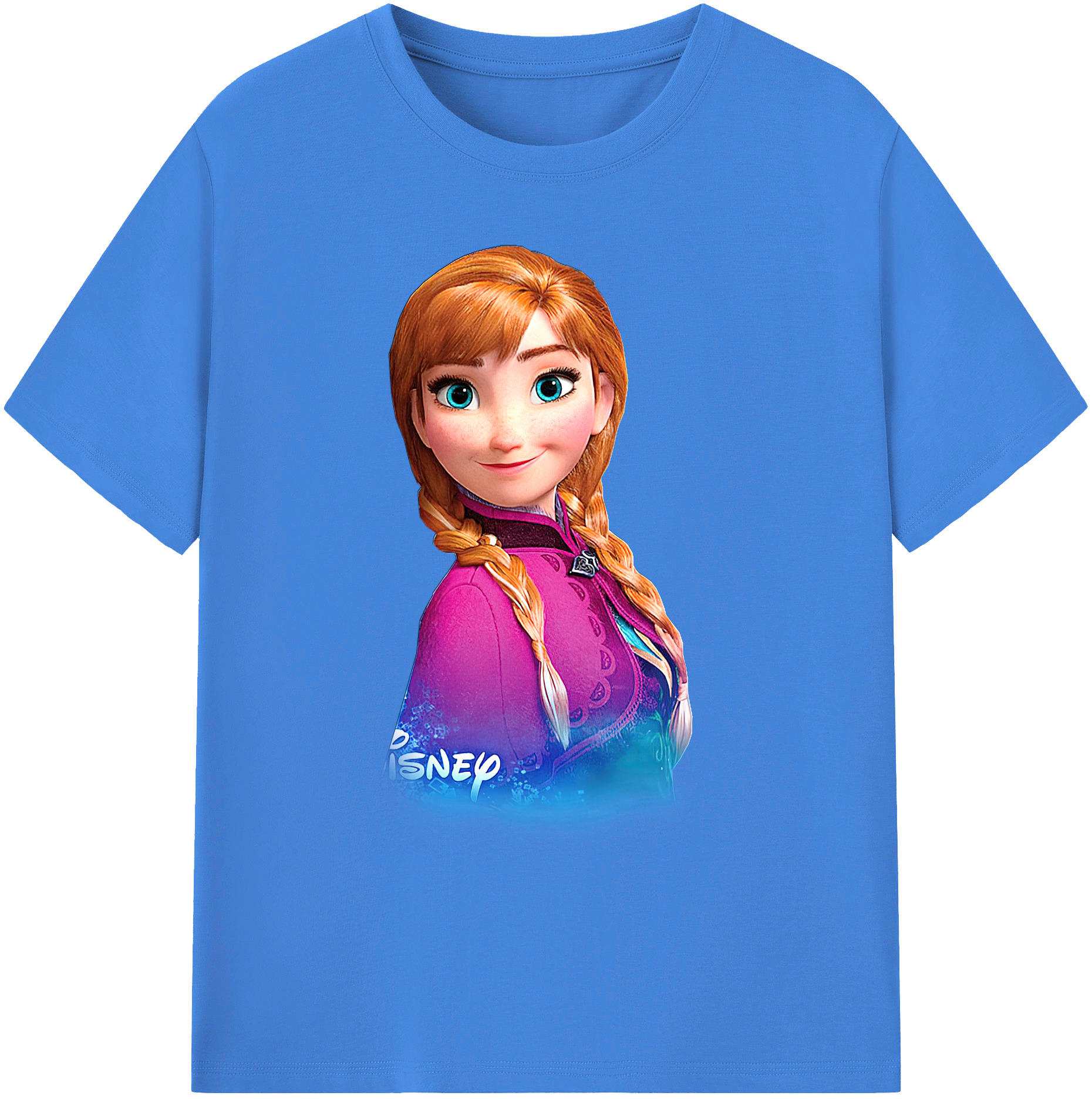 （画像用） アナと雪の女王 アンナ エルサ Frozen Anna Elsa 綿100％ メンズ半袖Tシャツ｜肌触りやわらか＆通気性
