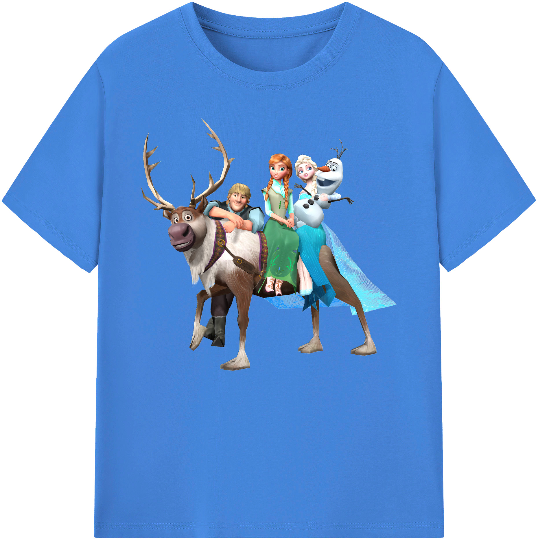 （画像用） アナと雪の女王 アンナ エルサ Frozen Anna Elsa 綿100％ メンズ半袖Tシャツ｜肌触りやわらか＆通気性