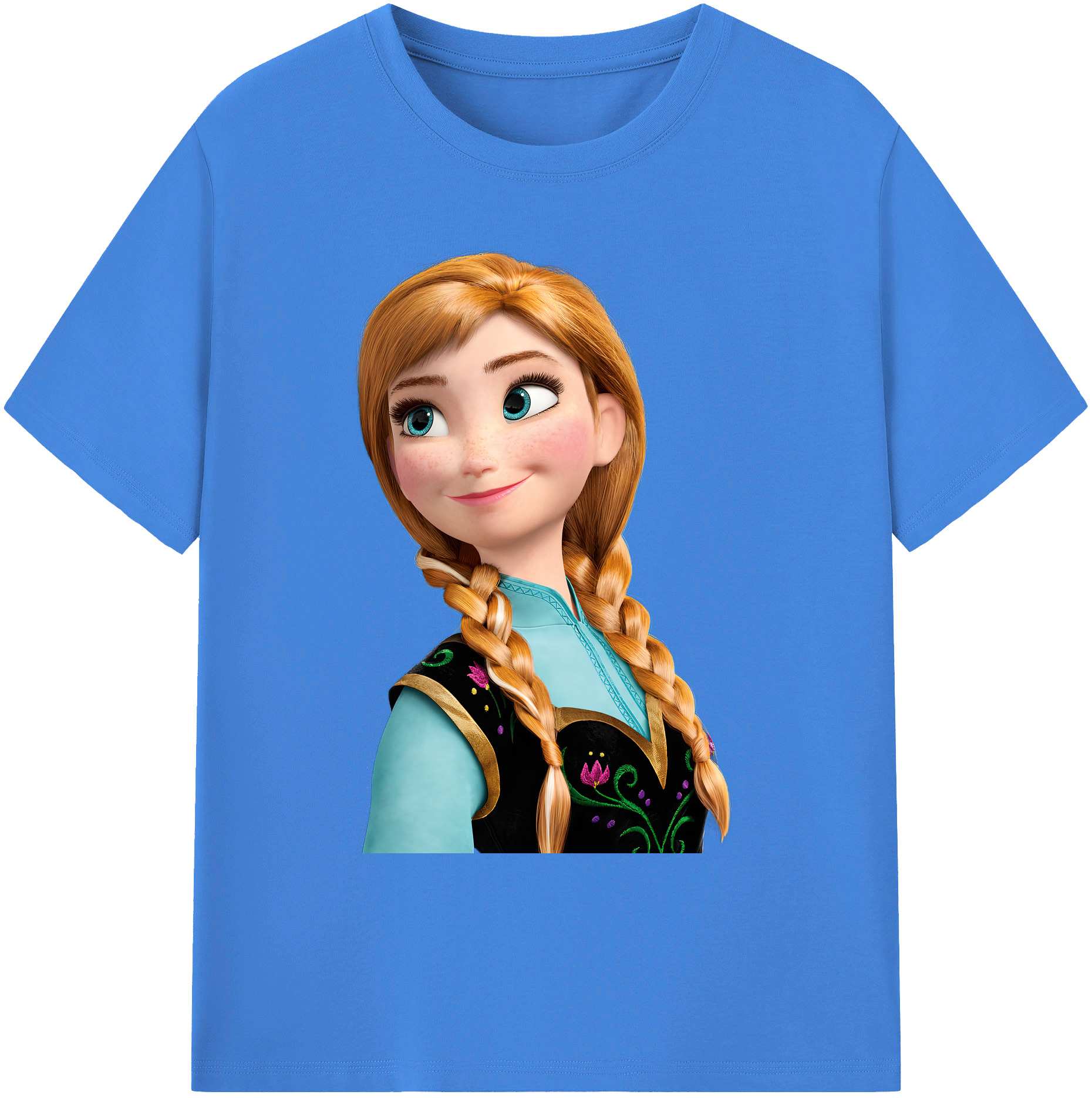 （画像用） アナと雪の女王 アンナ エルサ Frozen Anna Elsa 綿100％ メンズ半袖Tシャツ｜肌触りやわらか＆通気性