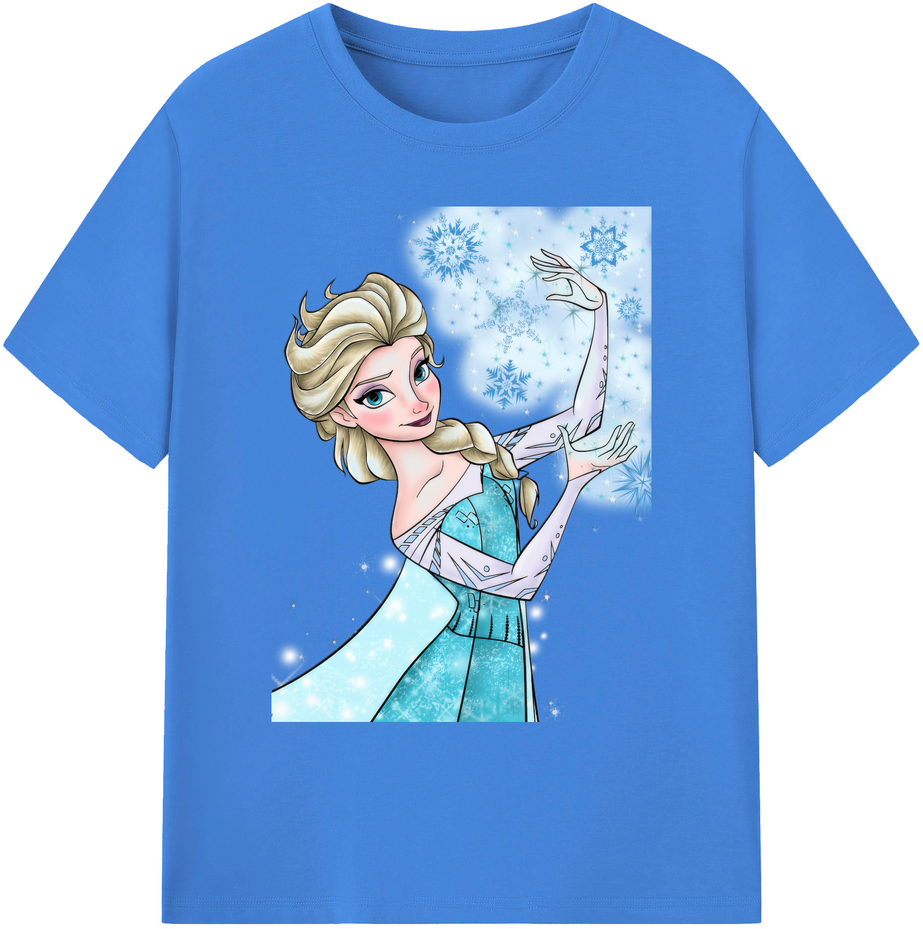 （画像用） アナと雪の女王 アンナ エルサ Frozen Anna Elsa 綿100％ メンズ半袖Tシャツ｜肌触りやわらか＆通気性