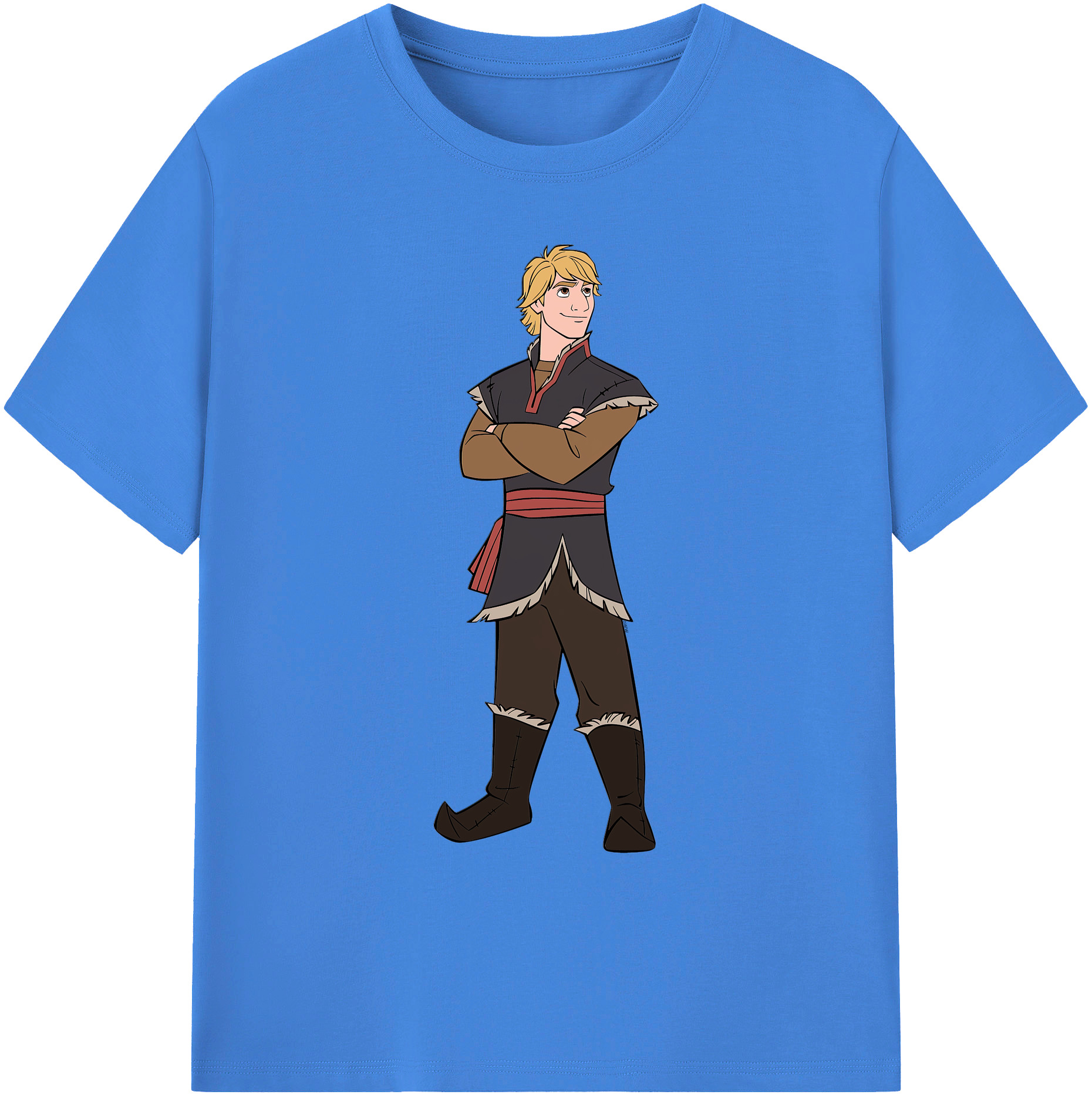 （画像用） アナと雪の女王 アンナ エルサ Frozen Anna Elsa 綿100％ メンズ半袖Tシャツ｜肌触りやわらか＆通気性