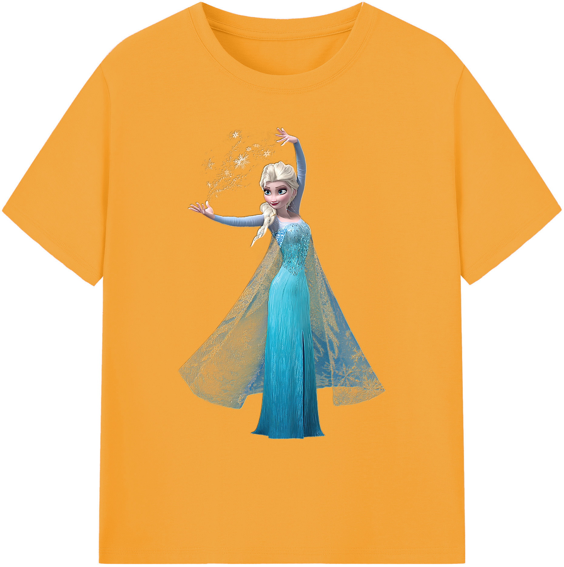 （画像用） アナと雪の女王 アンナ エルサ Frozen Anna Elsa 綿100％ メンズ半袖Tシャツ｜肌触りやわらか＆通気性