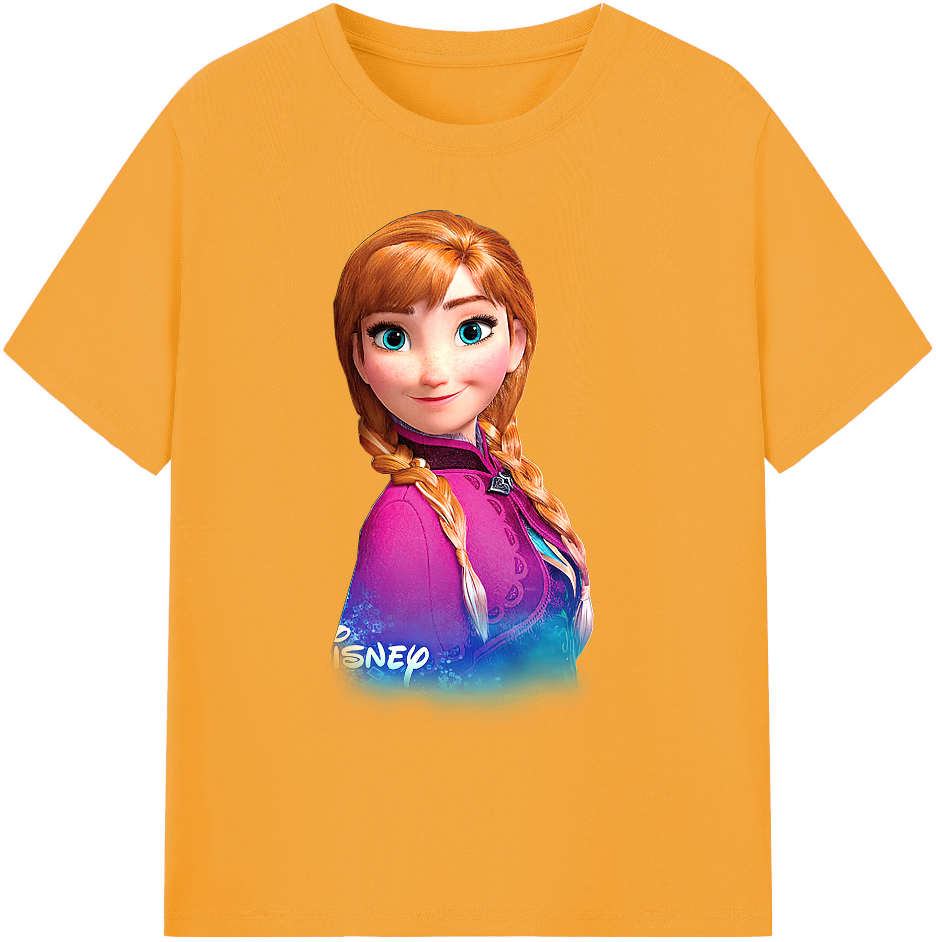（画像用） アナと雪の女王 アンナ エルサ Frozen Anna Elsa 綿100％ メンズ半袖Tシャツ｜肌触りやわらか＆通気性