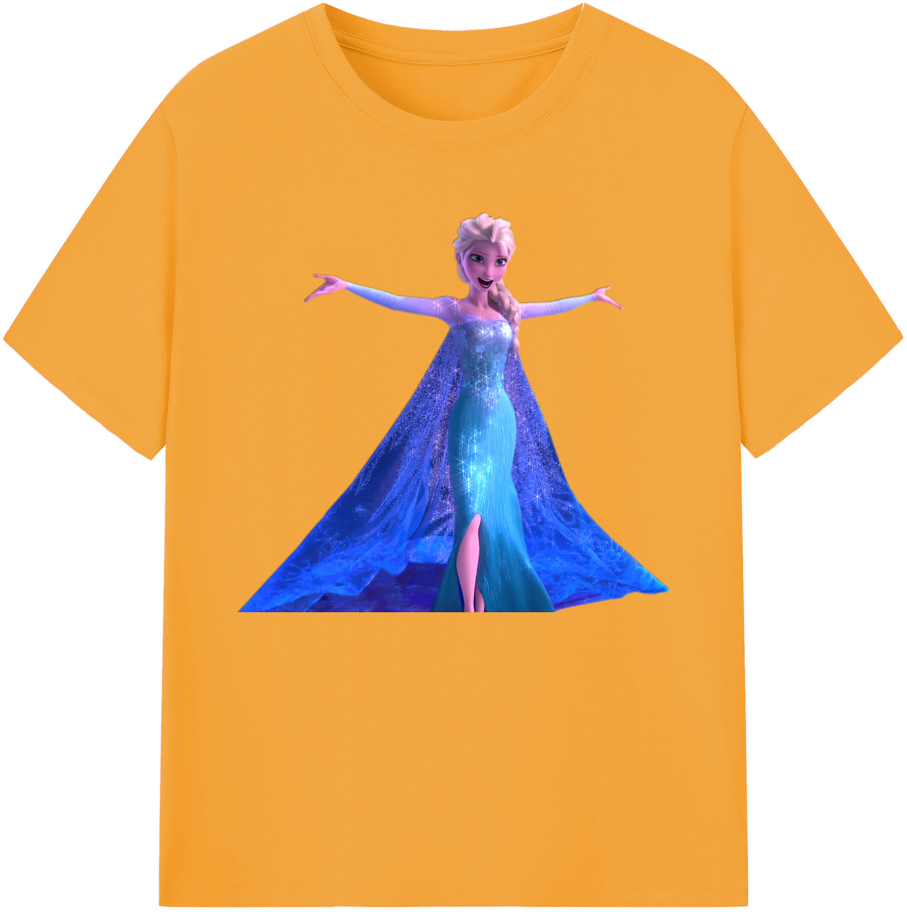 （画像用） アナと雪の女王 アンナ エルサ Frozen Anna Elsa 綿100％ メンズ半袖Tシャツ｜肌触りやわらか＆通気性
