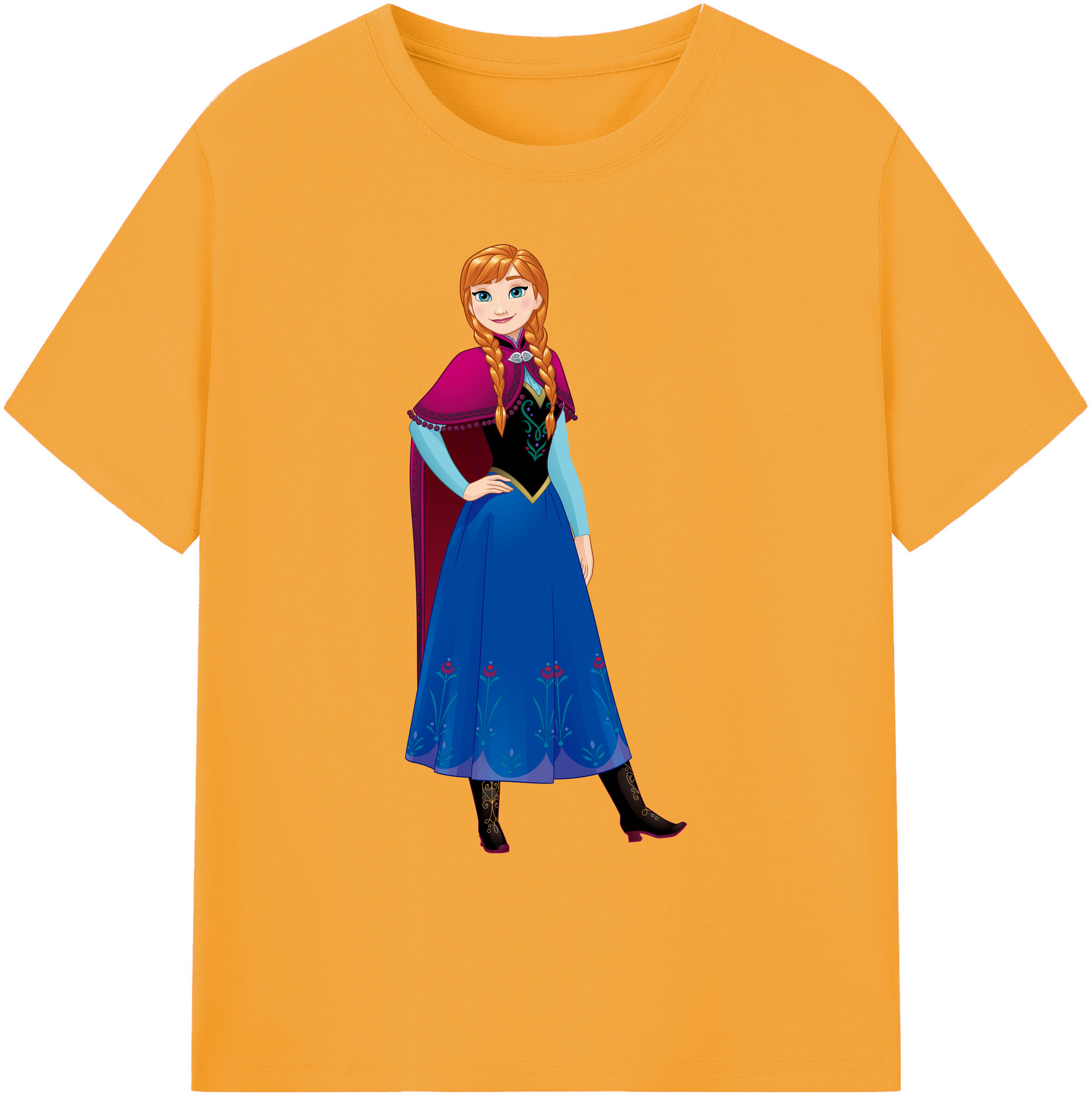 （画像用） アナと雪の女王 アンナ エルサ Frozen Anna Elsa 綿100％ メンズ半袖Tシャツ｜肌触りやわらか＆通気性