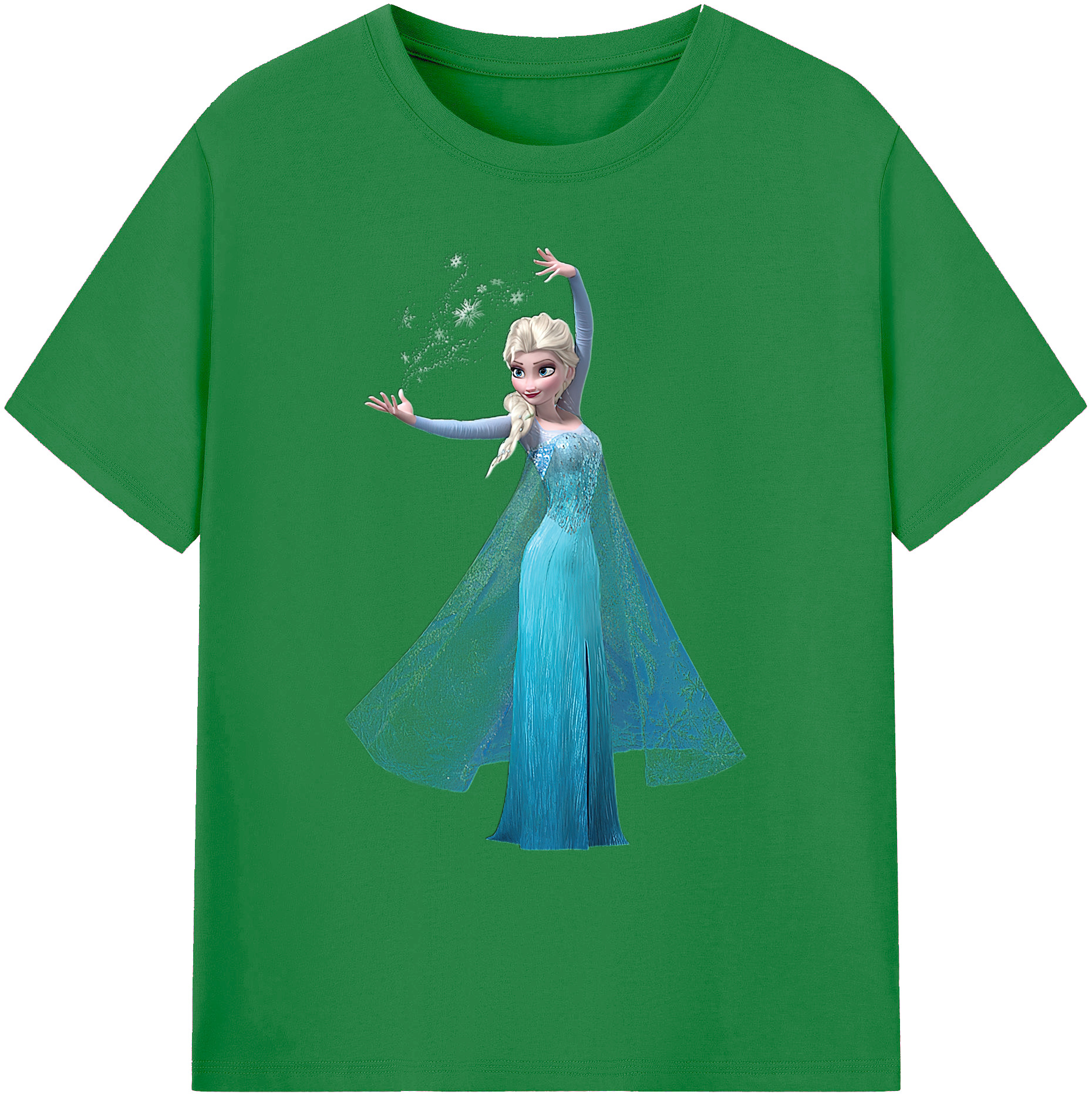 （画像用） アナと雪の女王 アンナ エルサ Frozen Anna Elsa 綿100％ メンズ半袖Tシャツ｜肌触りやわらか＆通気性