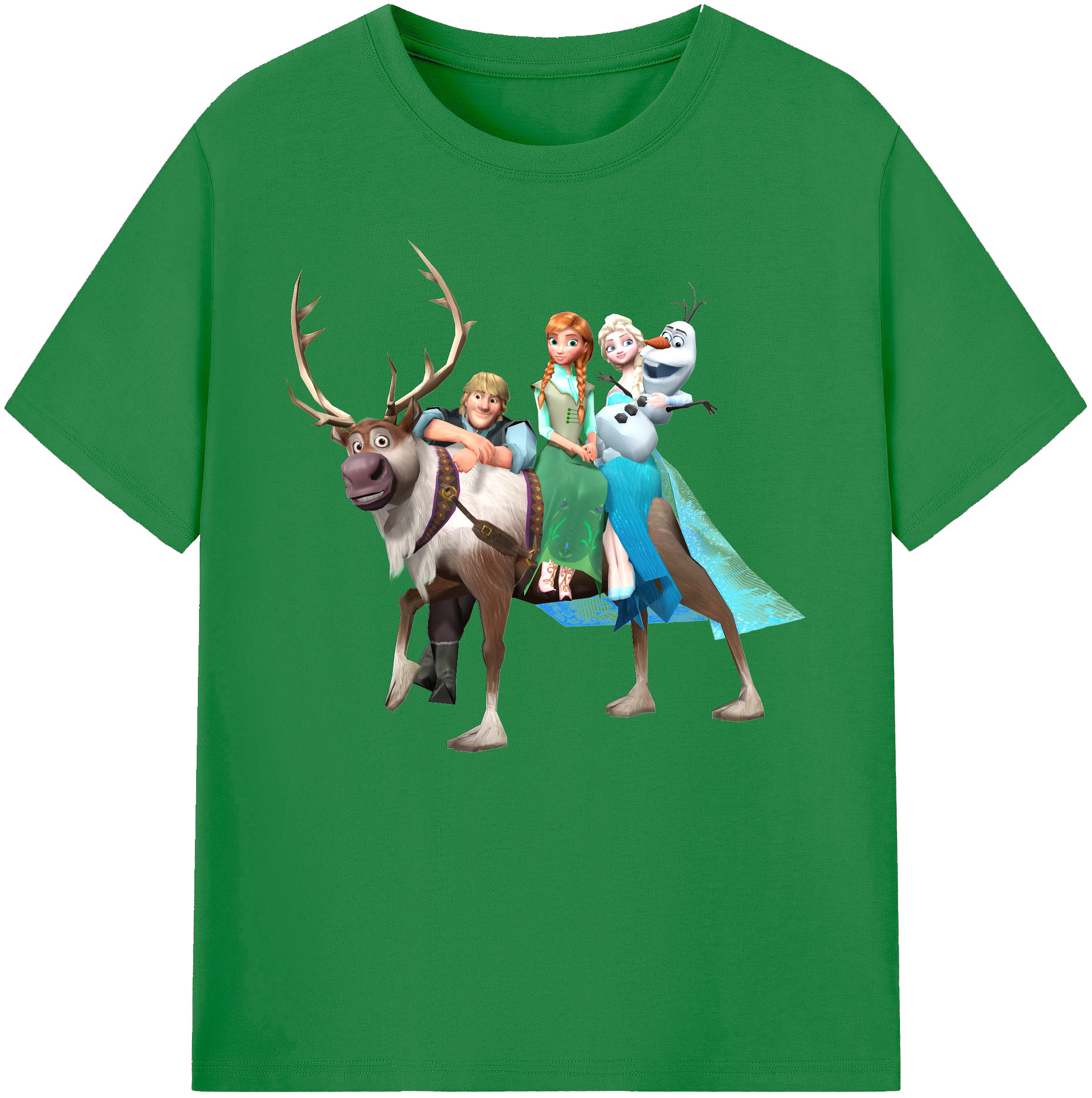 （画像用） アナと雪の女王 アンナ エルサ Frozen Anna Elsa 綿100％ メンズ半袖Tシャツ｜肌触りやわらか＆通気性