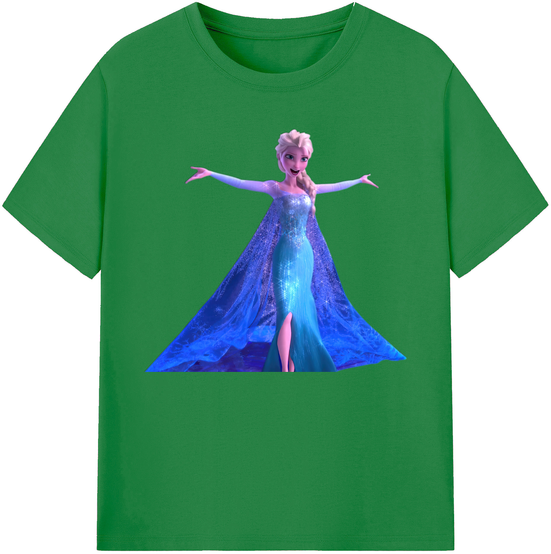 （画像用） アナと雪の女王 アンナ エルサ Frozen Anna Elsa 綿100％ メンズ半袖Tシャツ｜肌触りやわらか＆通気性
