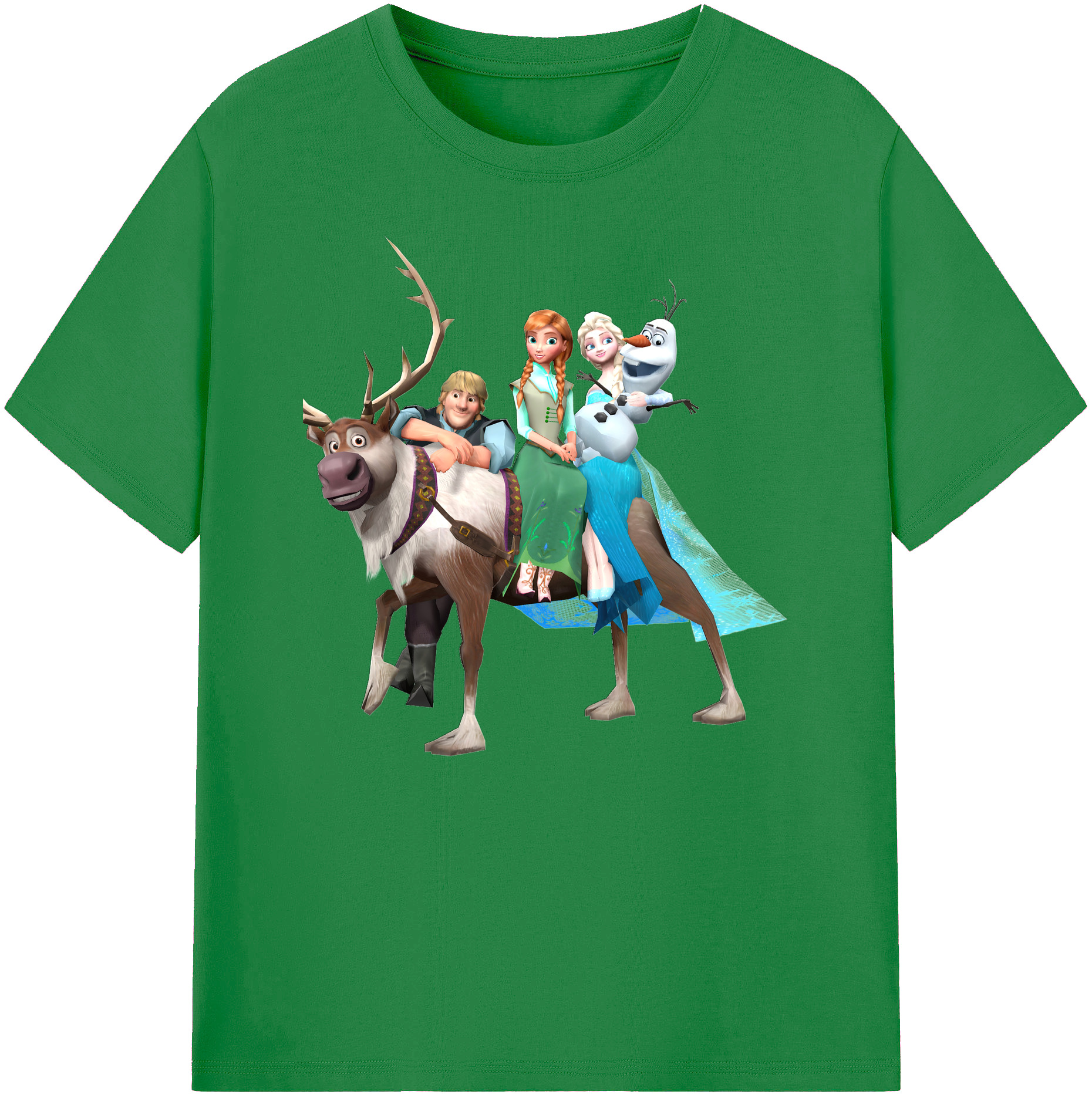 （画像用） アナと雪の女王 アンナ エルサ Frozen Anna Elsa 綿100％ メンズ半袖Tシャツ｜肌触りやわらか＆通気性