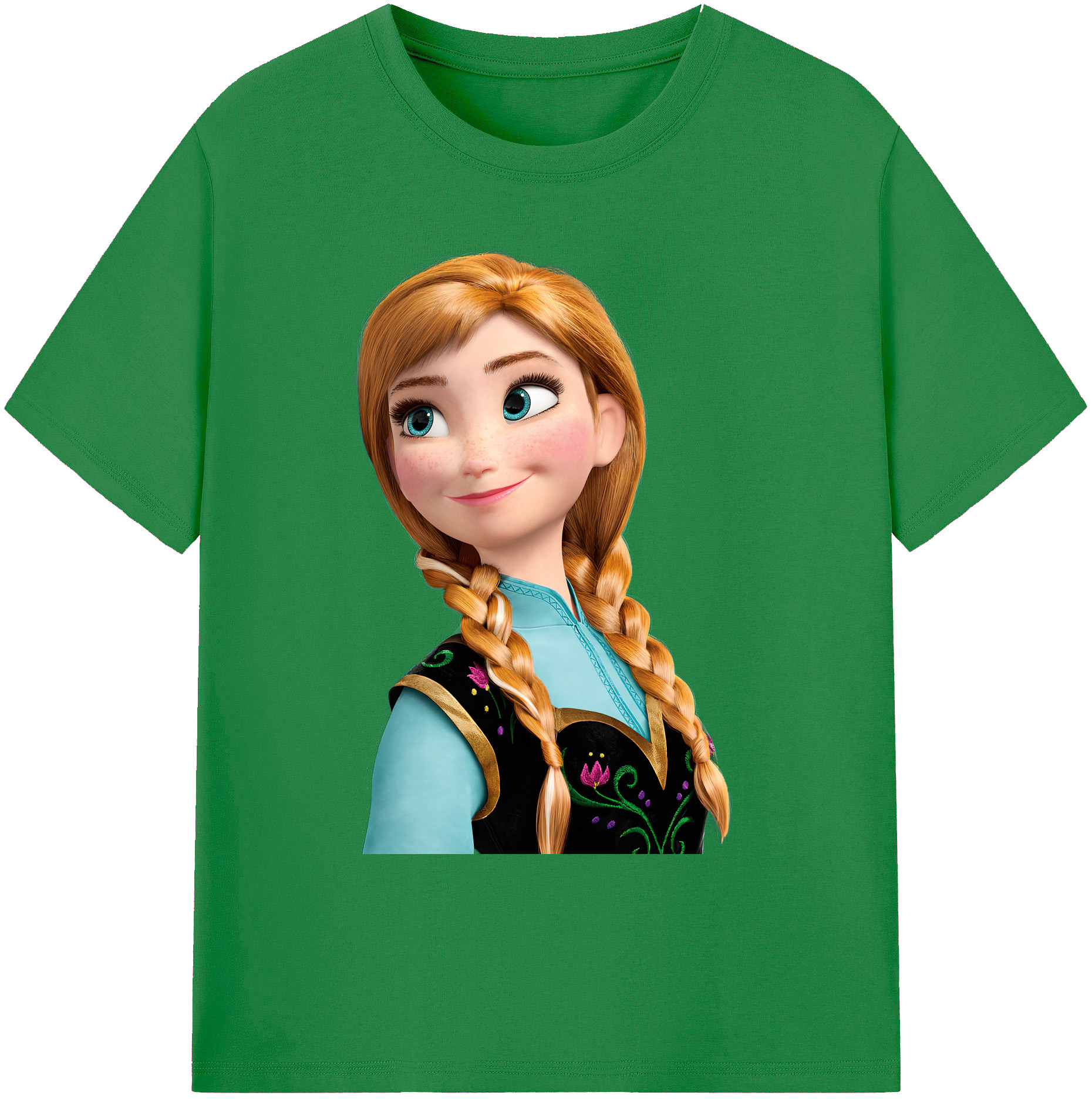 （画像用） アナと雪の女王 アンナ エルサ Frozen Anna Elsa 綿100％ メンズ半袖Tシャツ｜肌触りやわらか＆通気性