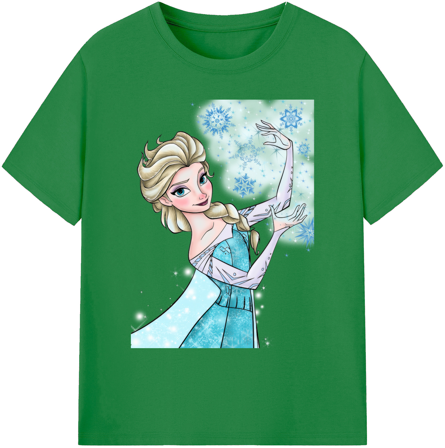 （画像用） アナと雪の女王 アンナ エルサ Frozen Anna Elsa 綿100％ メンズ半袖Tシャツ｜肌触りやわらか＆通気性