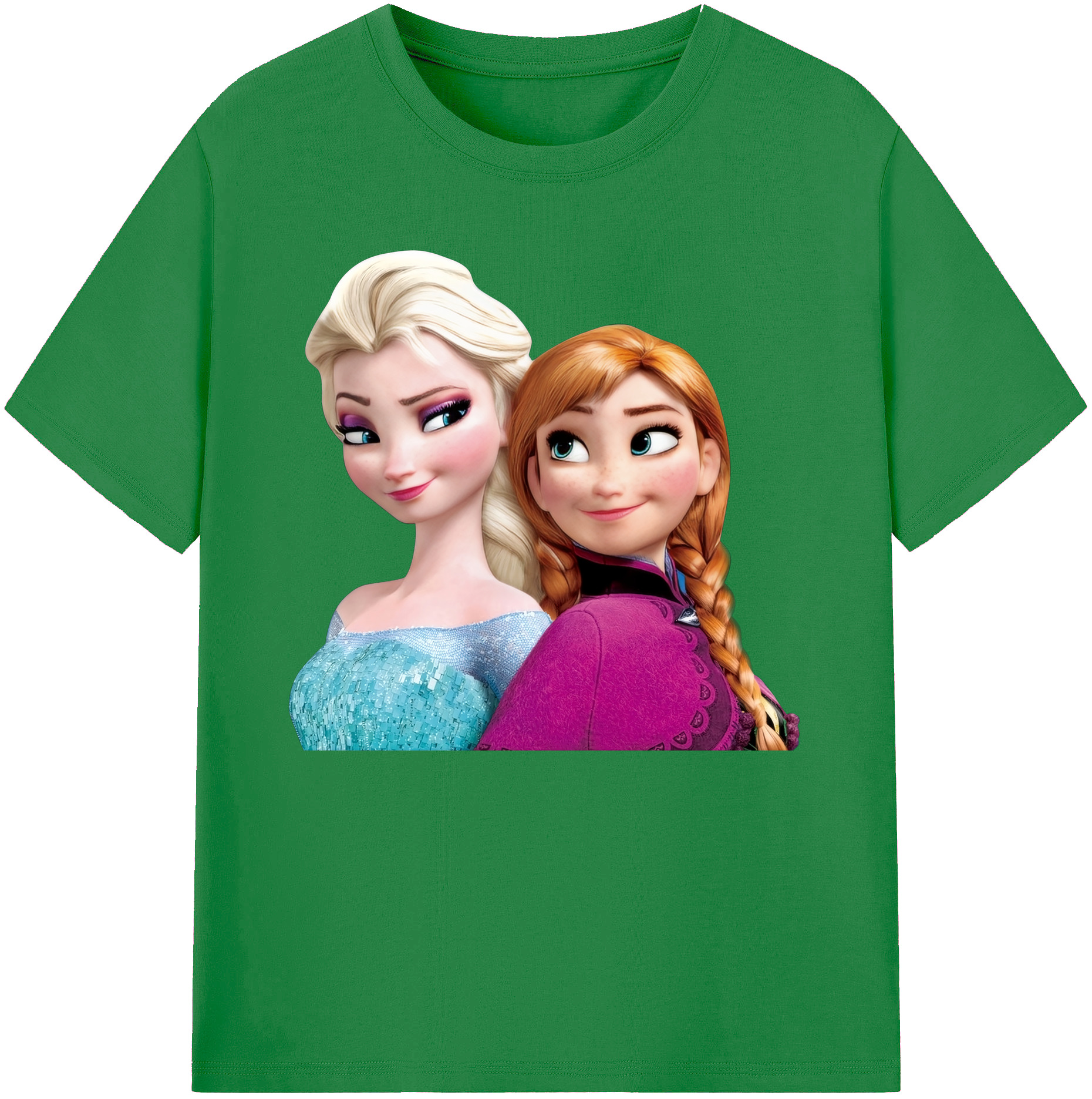 （画像用） アナと雪の女王 アンナ エルサ Frozen Anna Elsa 綿100％ メンズ半袖Tシャツ｜肌触りやわらか＆通気性