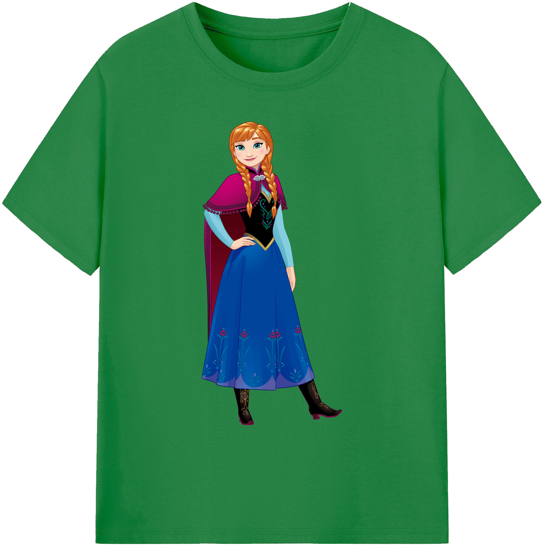（画像用） アナと雪の女王 アンナ エルサ Frozen Anna Elsa 綿100％ メンズ半袖Tシャツ｜肌触りやわらか＆通気性