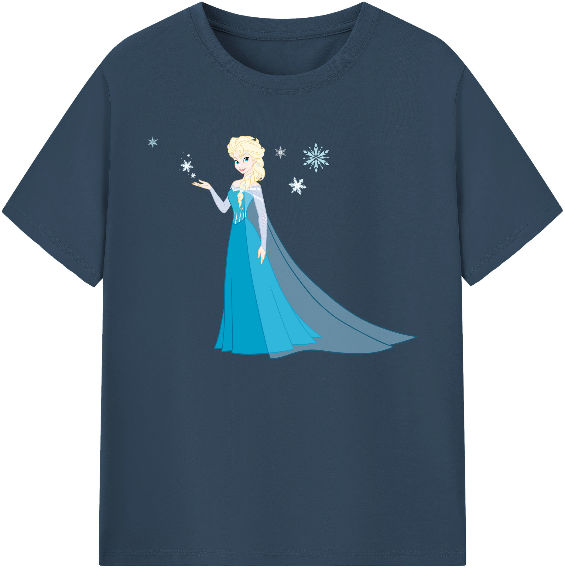 （画像用） アナと雪の女王 アンナ エルサ Frozen Anna Elsa 綿100％ メンズ半袖Tシャツ｜肌触りやわらか＆通気性