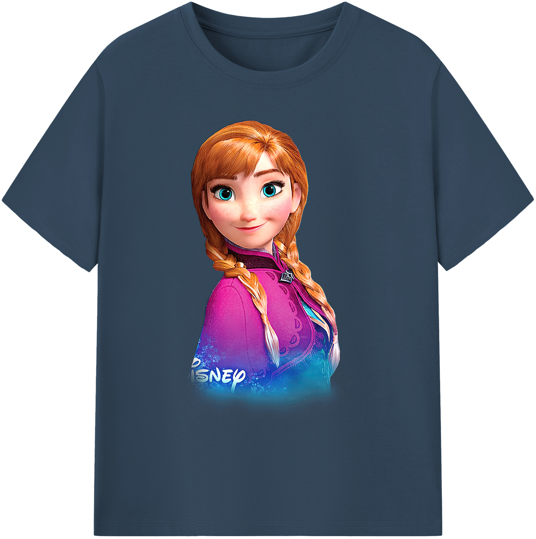 （画像用） アナと雪の女王 アンナ エルサ Frozen Anna Elsa 綿100％ メンズ半袖Tシャツ｜肌触りやわらか＆通気性
