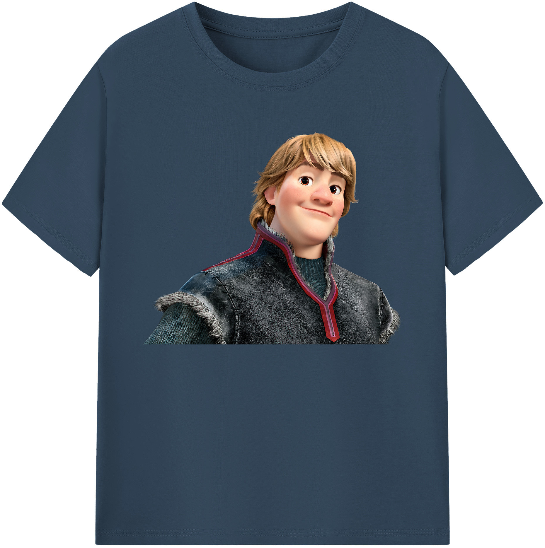 （画像用） アナと雪の女王 アンナ エルサ Frozen Anna Elsa 綿100％ メンズ半袖Tシャツ｜肌触りやわらか＆通気性