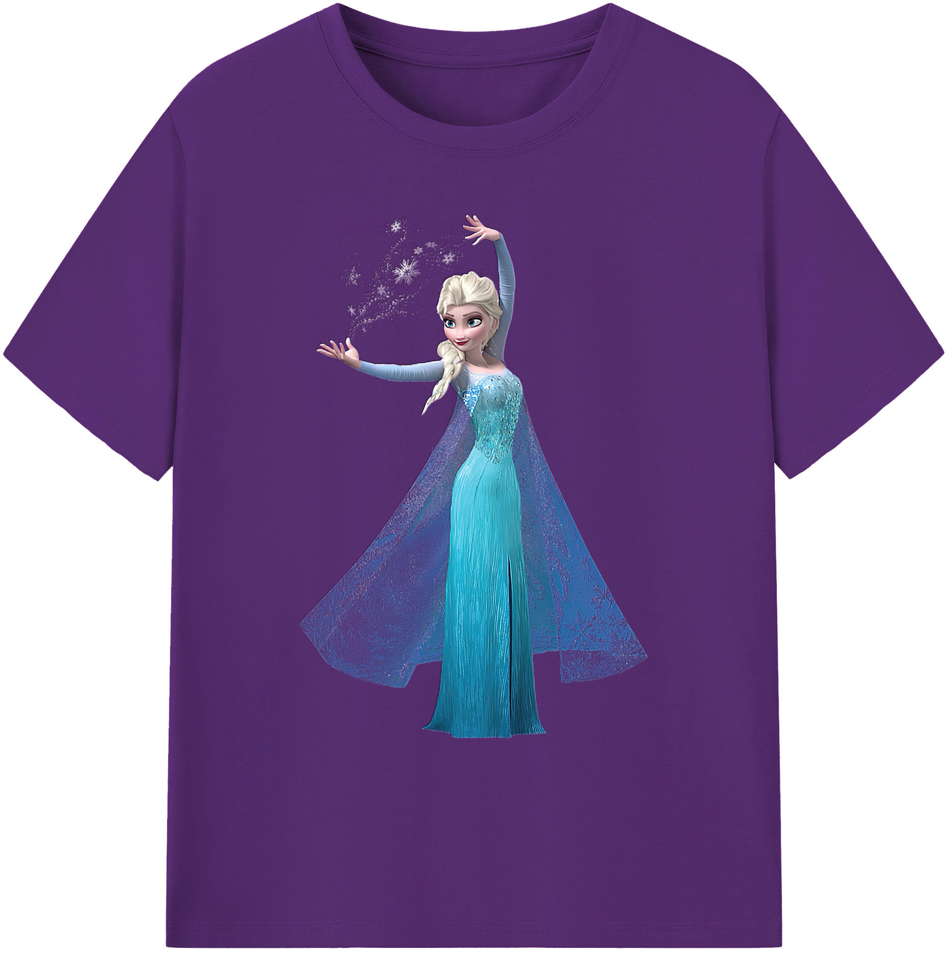 （画像用） アナと雪の女王 アンナ エルサ Frozen Anna Elsa 綿100％ メンズ半袖Tシャツ｜肌触りやわらか＆通気性