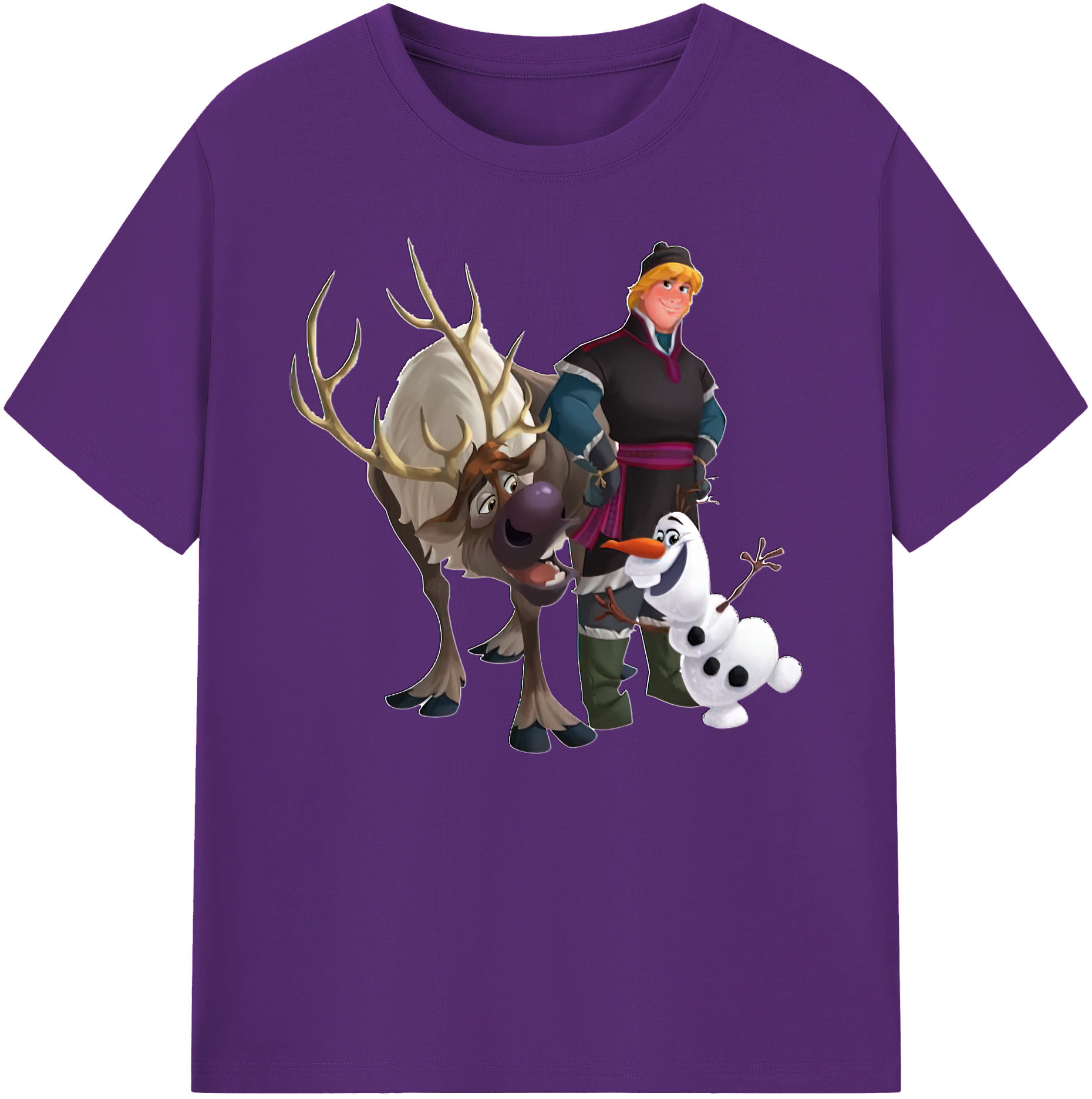 （画像用） アナと雪の女王 アンナ エルサ Frozen Anna Elsa 綿100％ メンズ半袖Tシャツ｜肌触りやわらか＆通気性