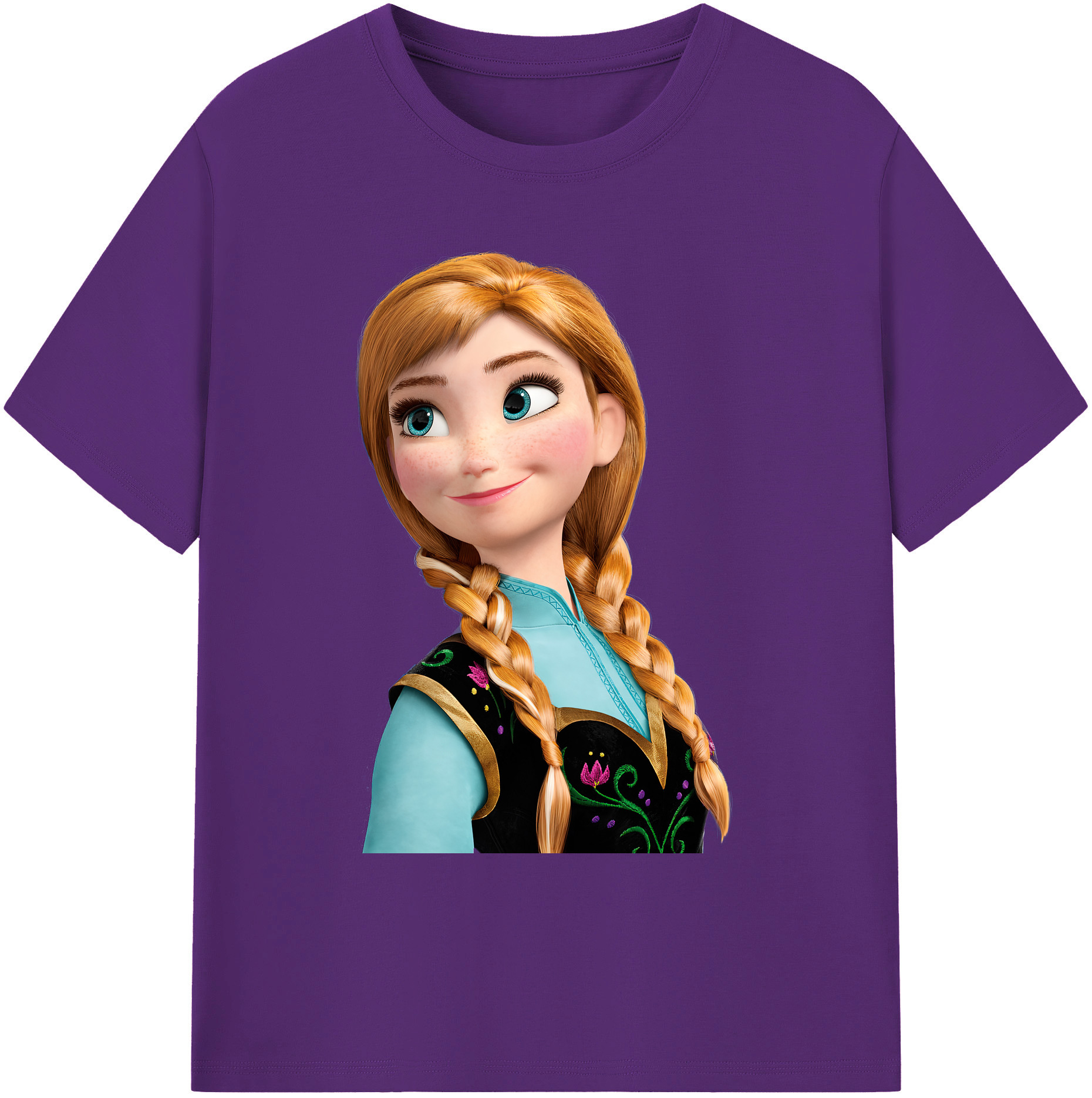 （画像用） アナと雪の女王 アンナ エルサ Frozen Anna Elsa 綿100％ メンズ半袖Tシャツ｜肌触りやわらか＆通気性