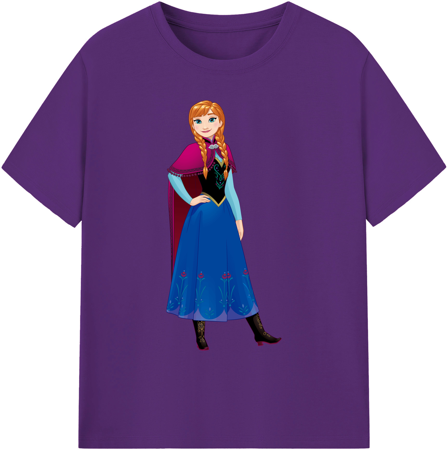 （画像用） アナと雪の女王 アンナ エルサ Frozen Anna Elsa 綿100％ メンズ半袖Tシャツ｜肌触りやわらか＆通気性