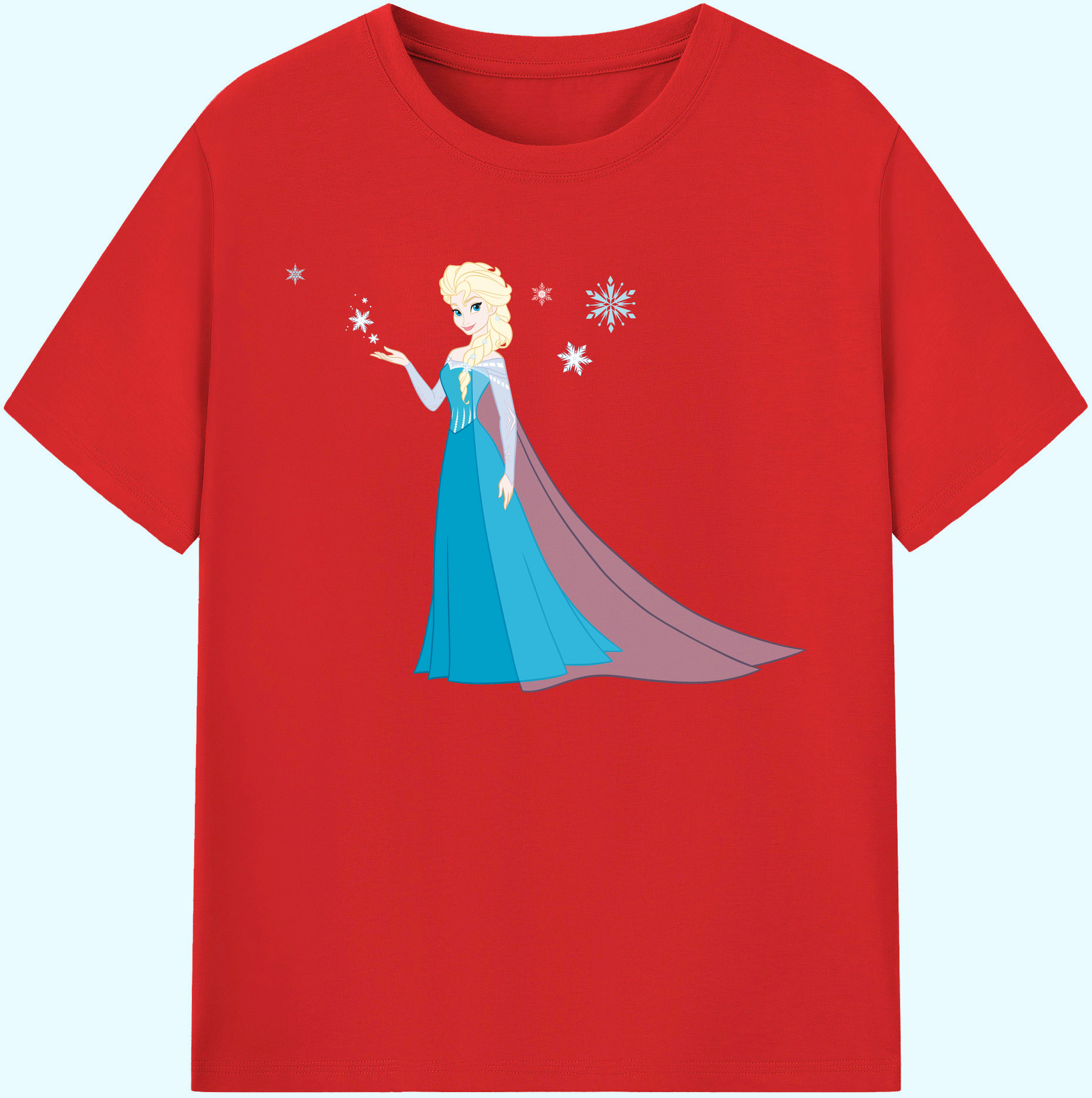 （画像用） アナと雪の女王 アンナ エルサ Frozen Anna Elsa 綿100％ メンズ半袖Tシャツ｜肌触りやわらか＆通気性