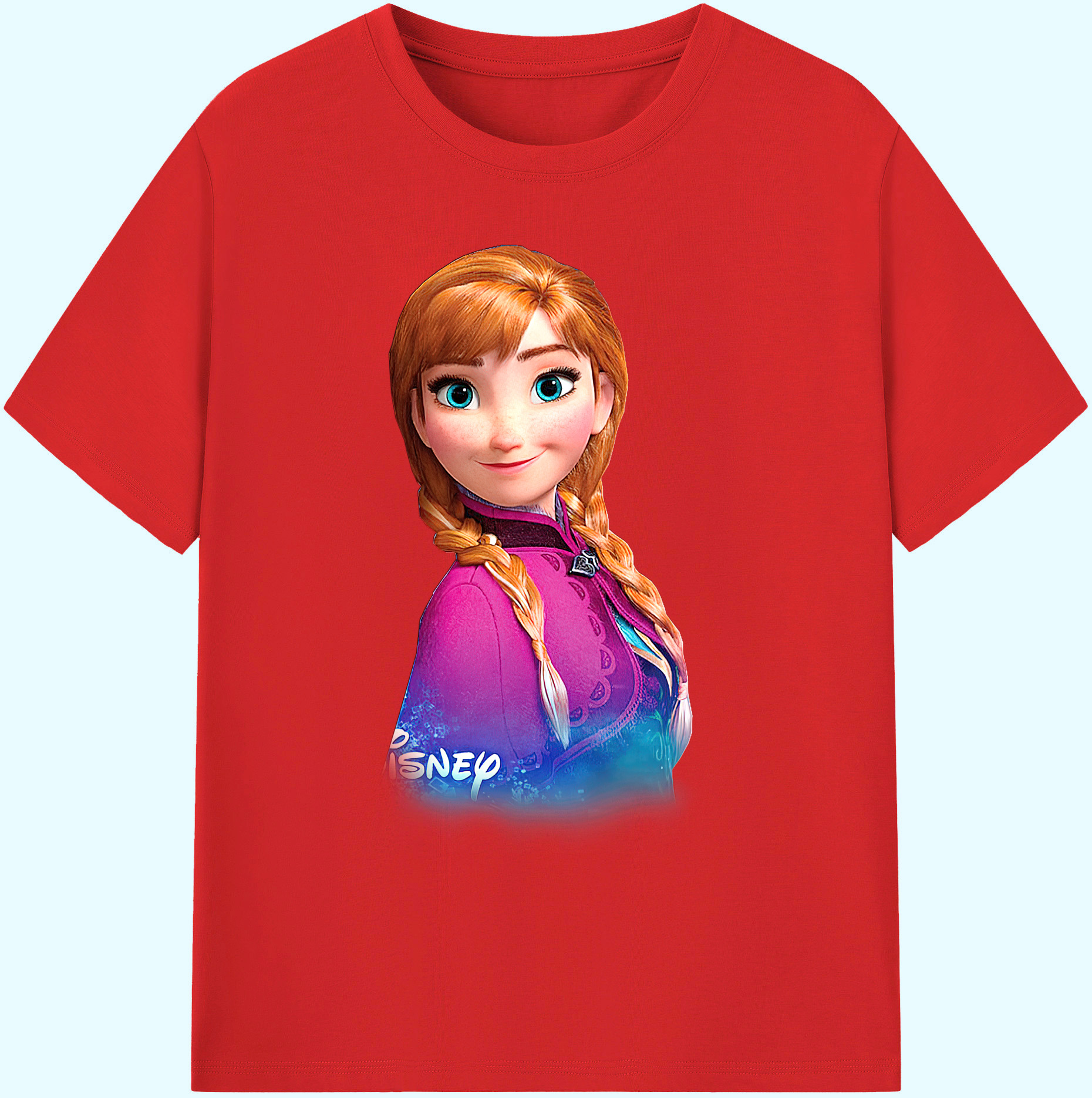 （画像用） アナと雪の女王 アンナ エルサ Frozen Anna Elsa 綿100％ メンズ半袖Tシャツ｜肌触りやわらか＆通気性