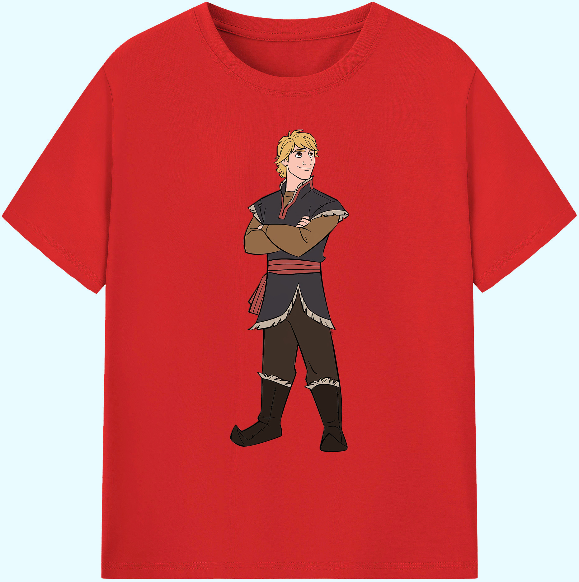 （画像用） アナと雪の女王 アンナ エルサ Frozen Anna Elsa 綿100％ メンズ半袖Tシャツ｜肌触りやわらか＆通気性