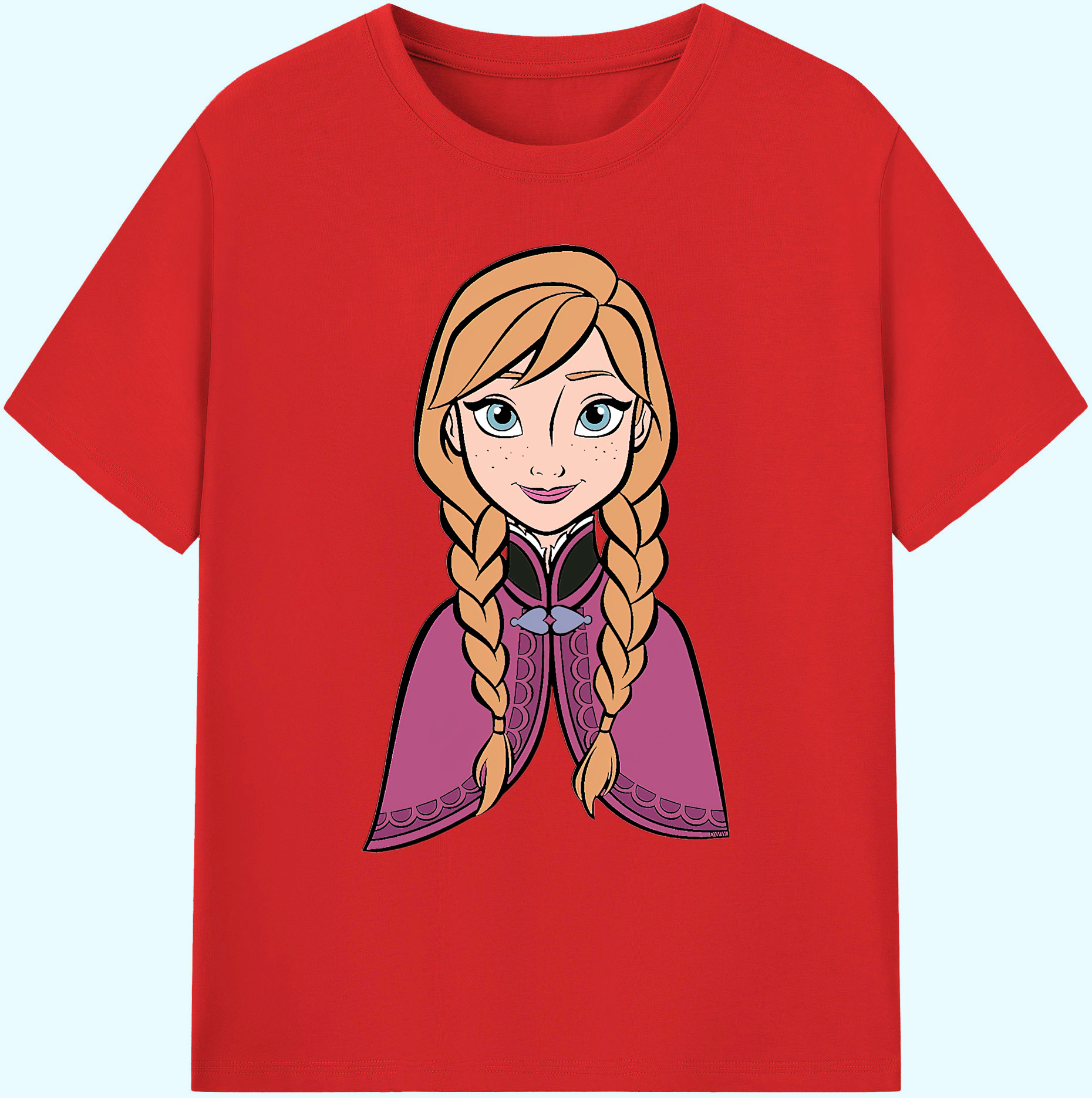 （画像用） アナと雪の女王 アンナ エルサ Frozen Anna Elsa 綿100％ メンズ半袖Tシャツ｜肌触りやわらか＆通気性