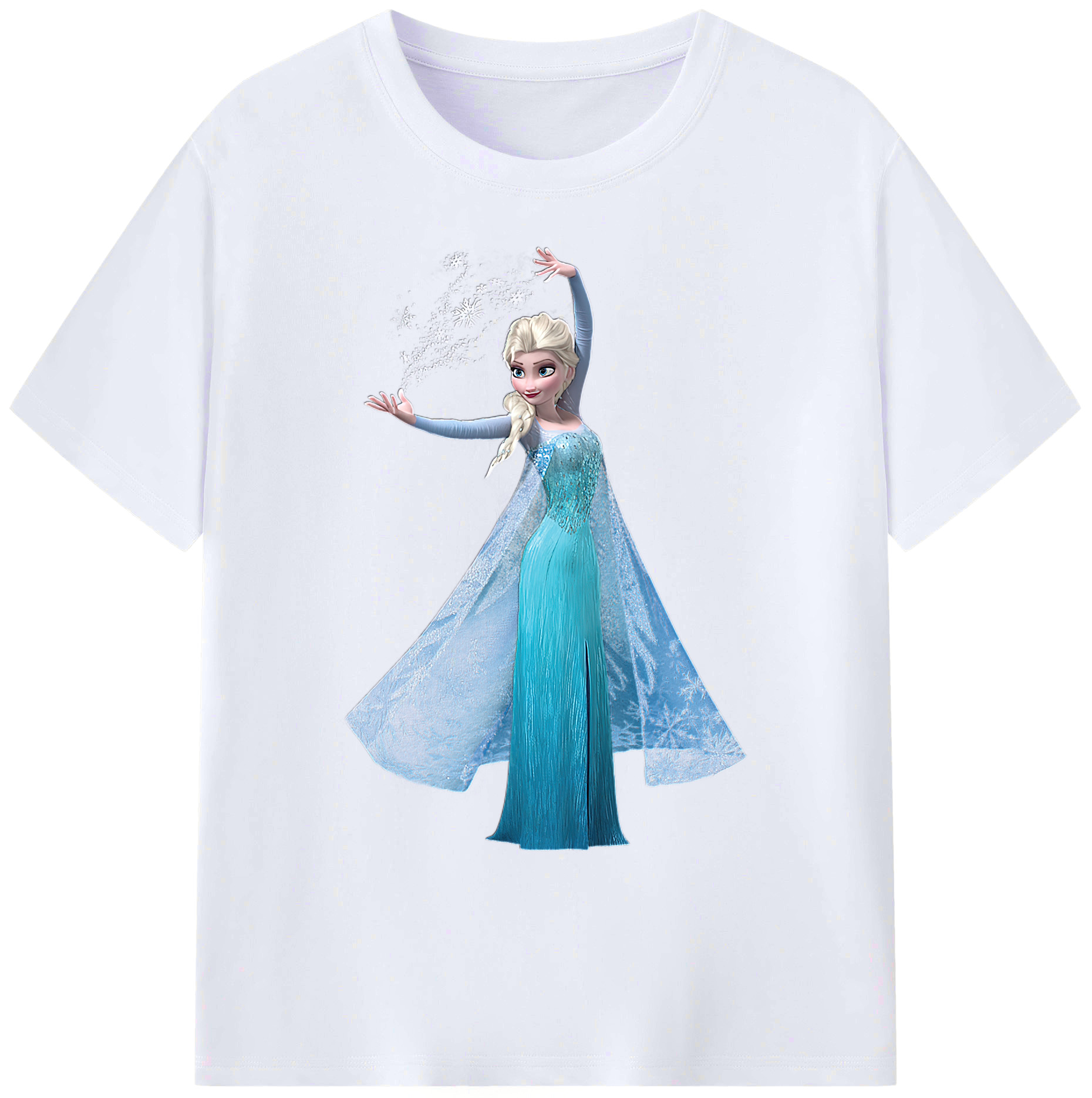 （画像用） アナと雪の女王 アンナ エルサ Frozen Anna Elsa 綿100％ メンズ半袖Tシャツ｜肌触りやわらか＆通気性