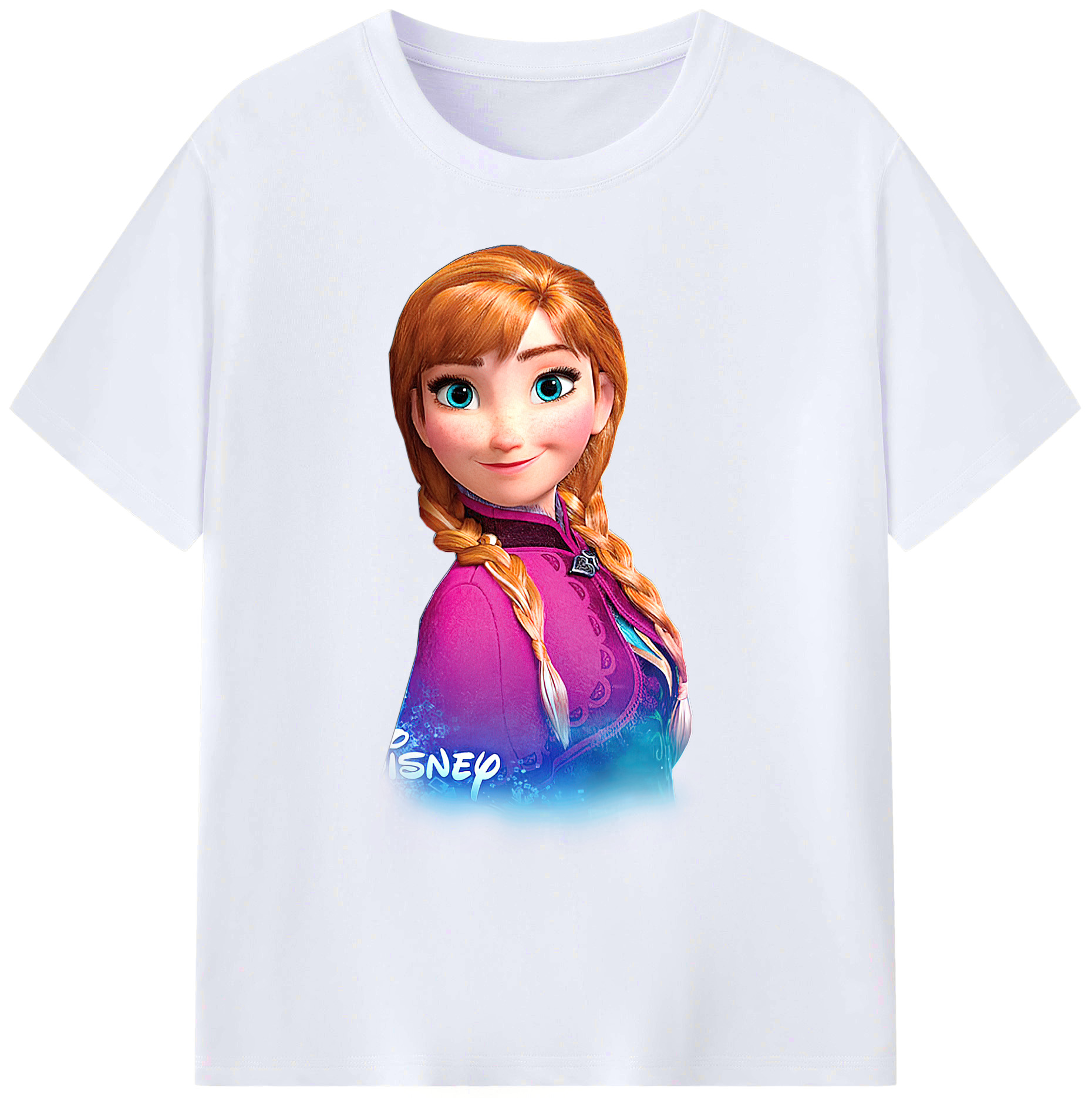 （画像用） アナと雪の女王 アンナ エルサ Frozen Anna Elsa 綿100％ メンズ半袖Tシャツ｜肌触りやわらか＆通気性