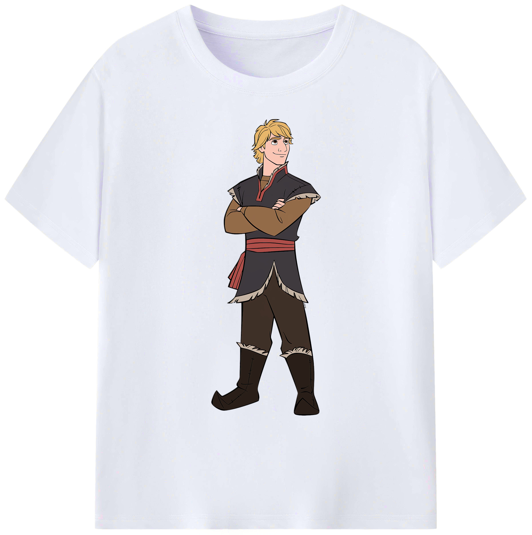 （画像用） アナと雪の女王 アンナ エルサ Frozen Anna Elsa 綿100％ メンズ半袖Tシャツ｜肌触りやわらか＆通気性