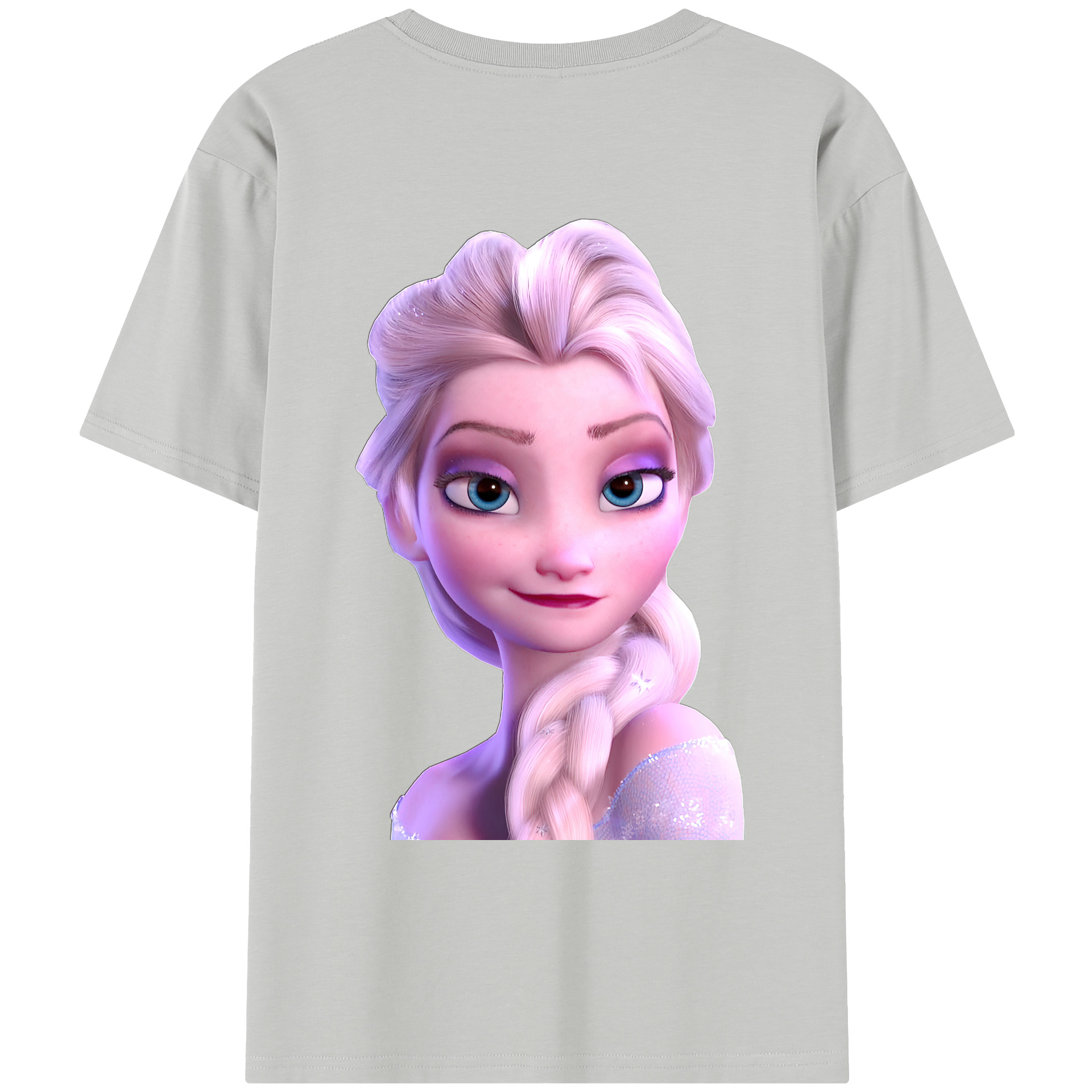 （画像用） アナと雪の女王 アンナ エルサ Frozen Anna Elsa レディース半袖Tシャツ(バックプリント)