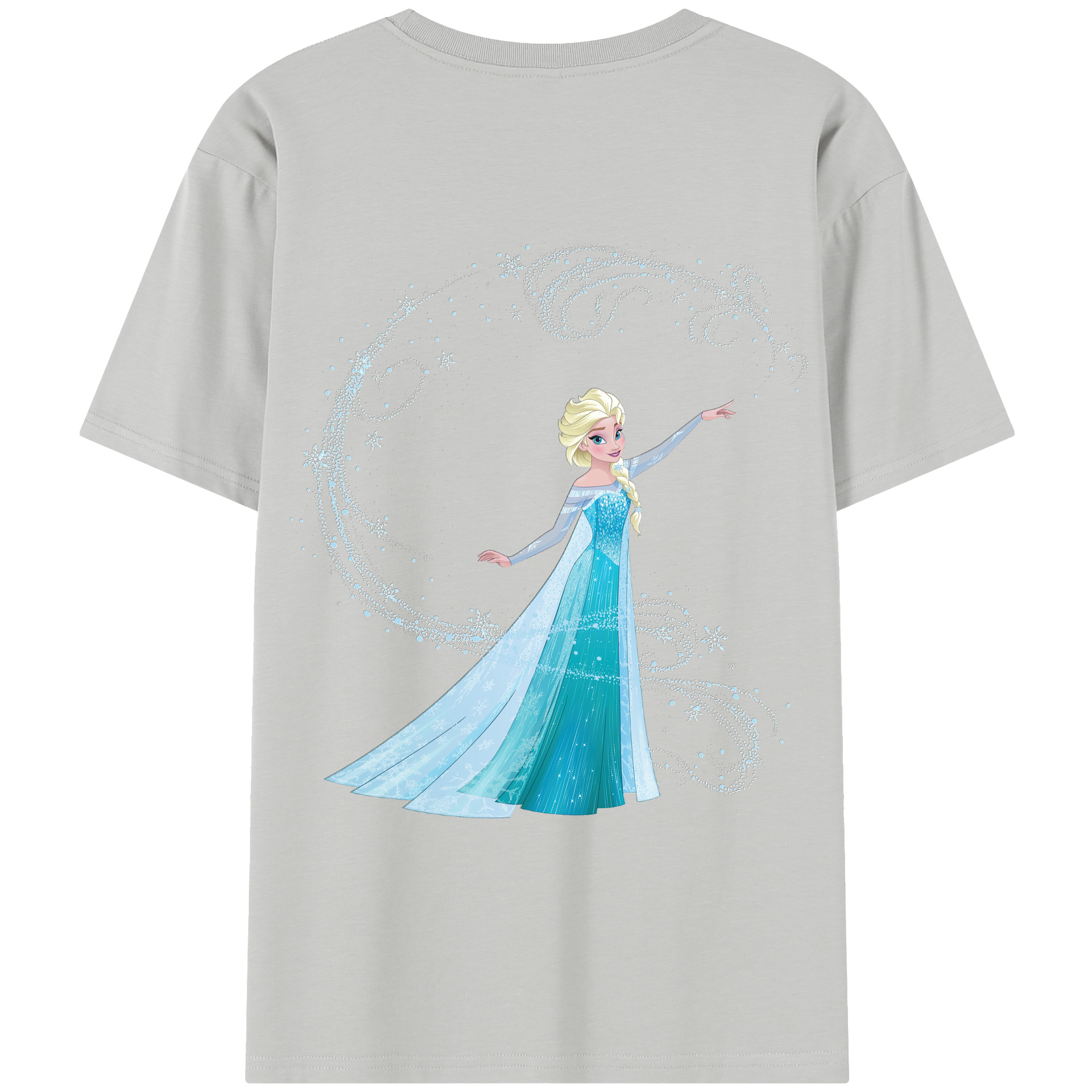 （画像用） アナと雪の女王 アンナ エルサ Frozen Anna Elsa レディース半袖Tシャツ(バックプリント)