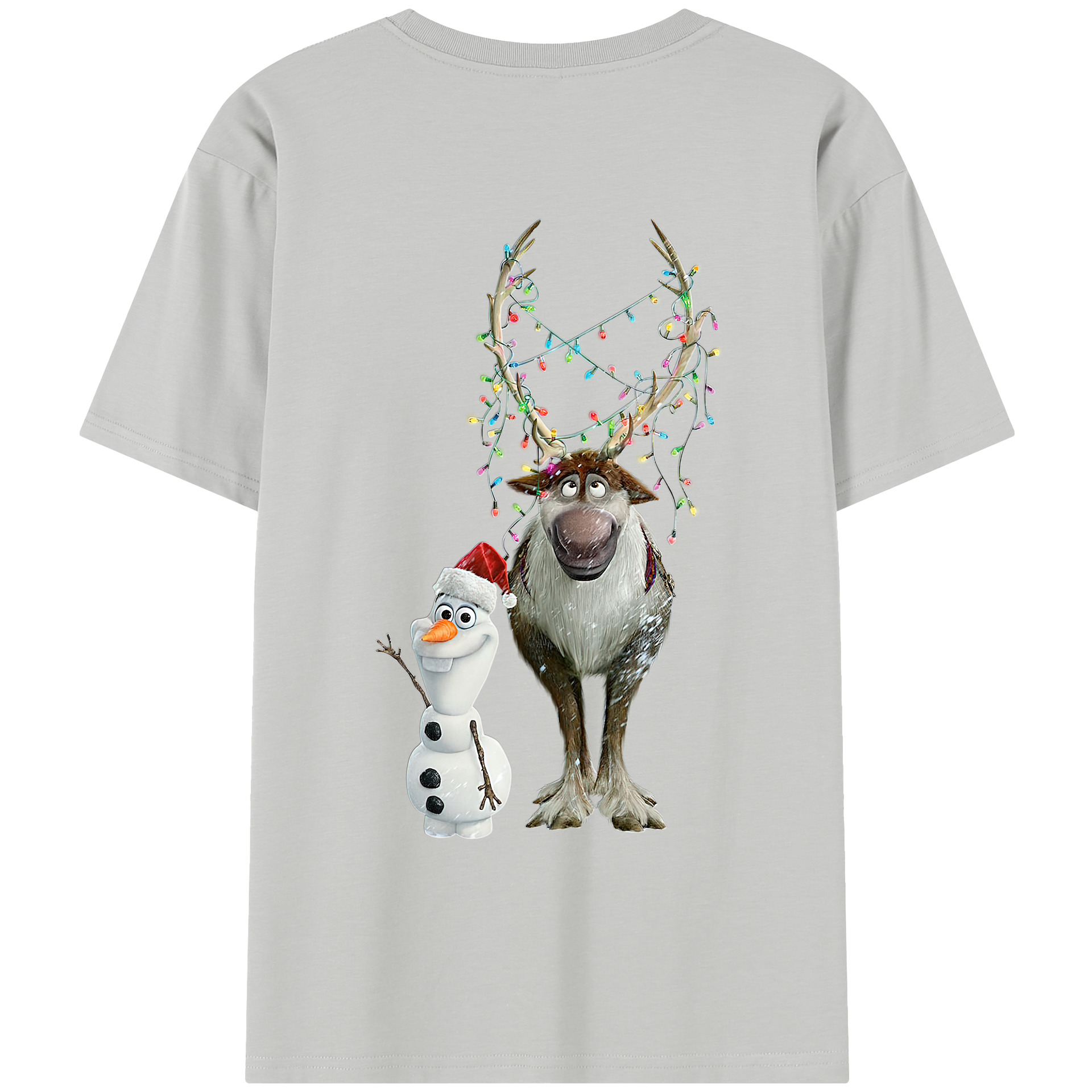 （画像用） アナと雪の女王 アンナ エルサ Frozen Anna Elsa レディース半袖Tシャツ(バックプリント)