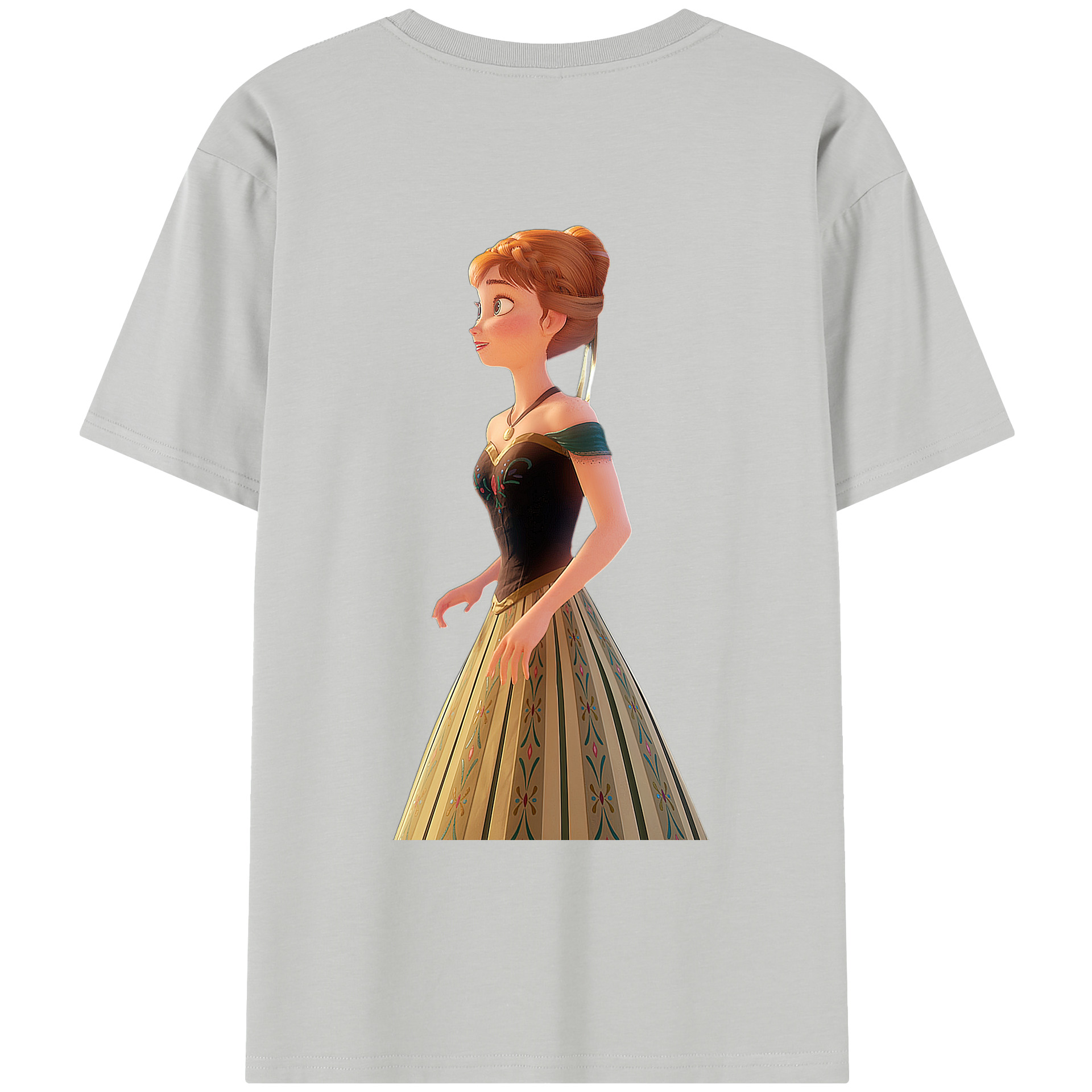 （画像用） アナと雪の女王 アンナ エルサ Frozen Anna Elsa レディース半袖Tシャツ(バックプリント)