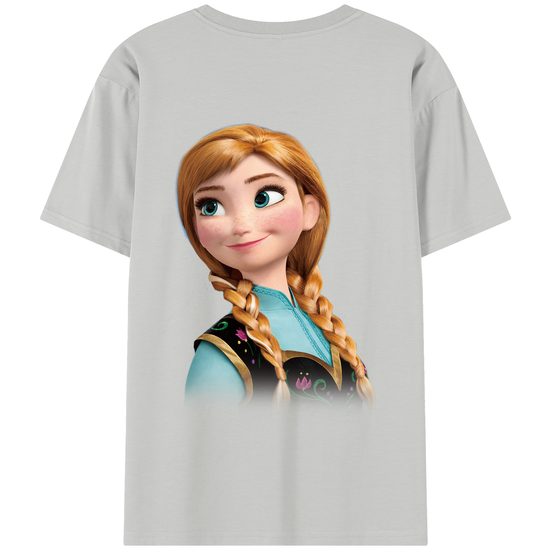 （画像用） アナと雪の女王 アンナ エルサ Frozen Anna Elsa レディース半袖Tシャツ(バックプリント)