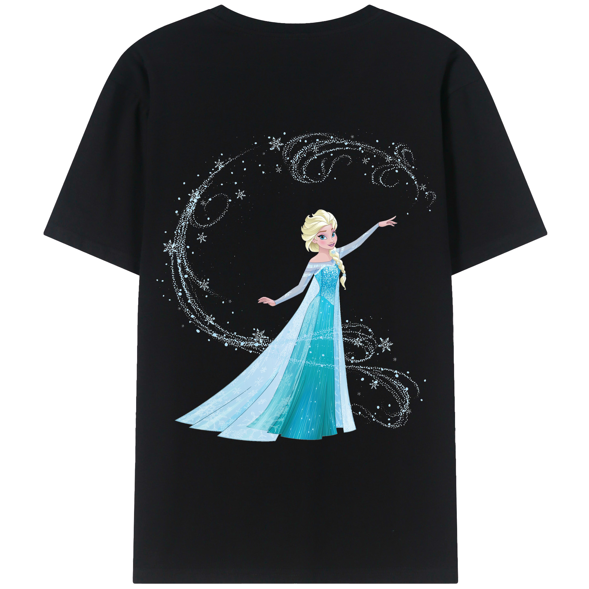 （画像用） アナと雪の女王 アンナ エルサ Frozen Anna Elsa レディース半袖Tシャツ(バックプリント)