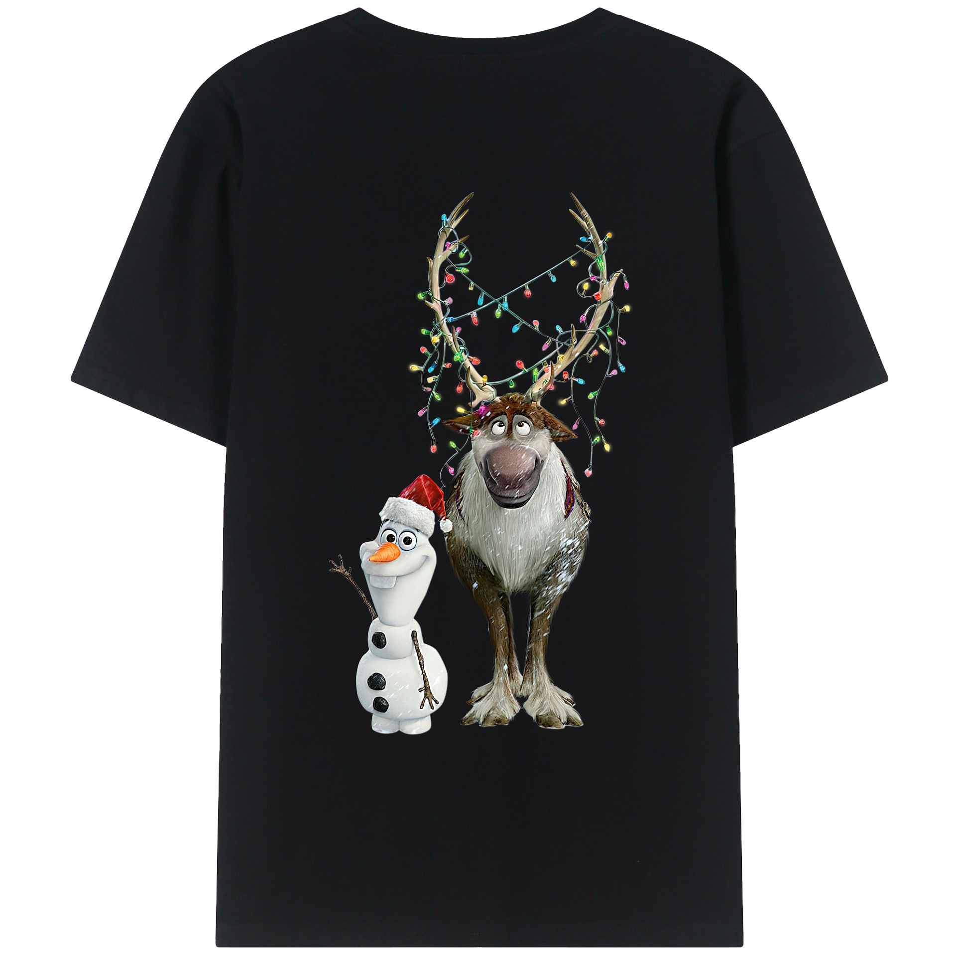 （画像用） アナと雪の女王 アンナ エルサ Frozen Anna Elsa レディース半袖Tシャツ(バックプリント)