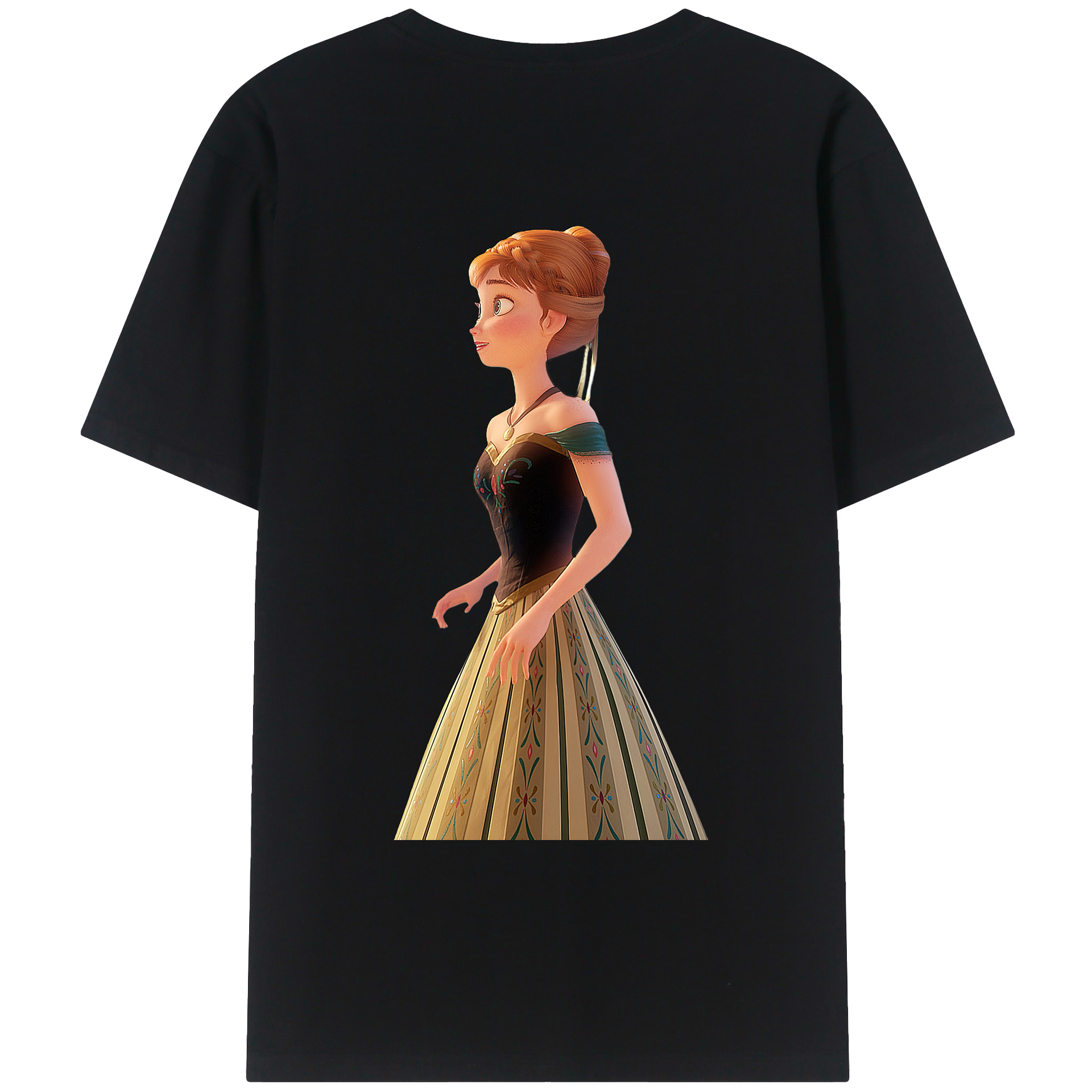 （画像用） アナと雪の女王 アンナ エルサ Frozen Anna Elsa レディース半袖Tシャツ(バックプリント)