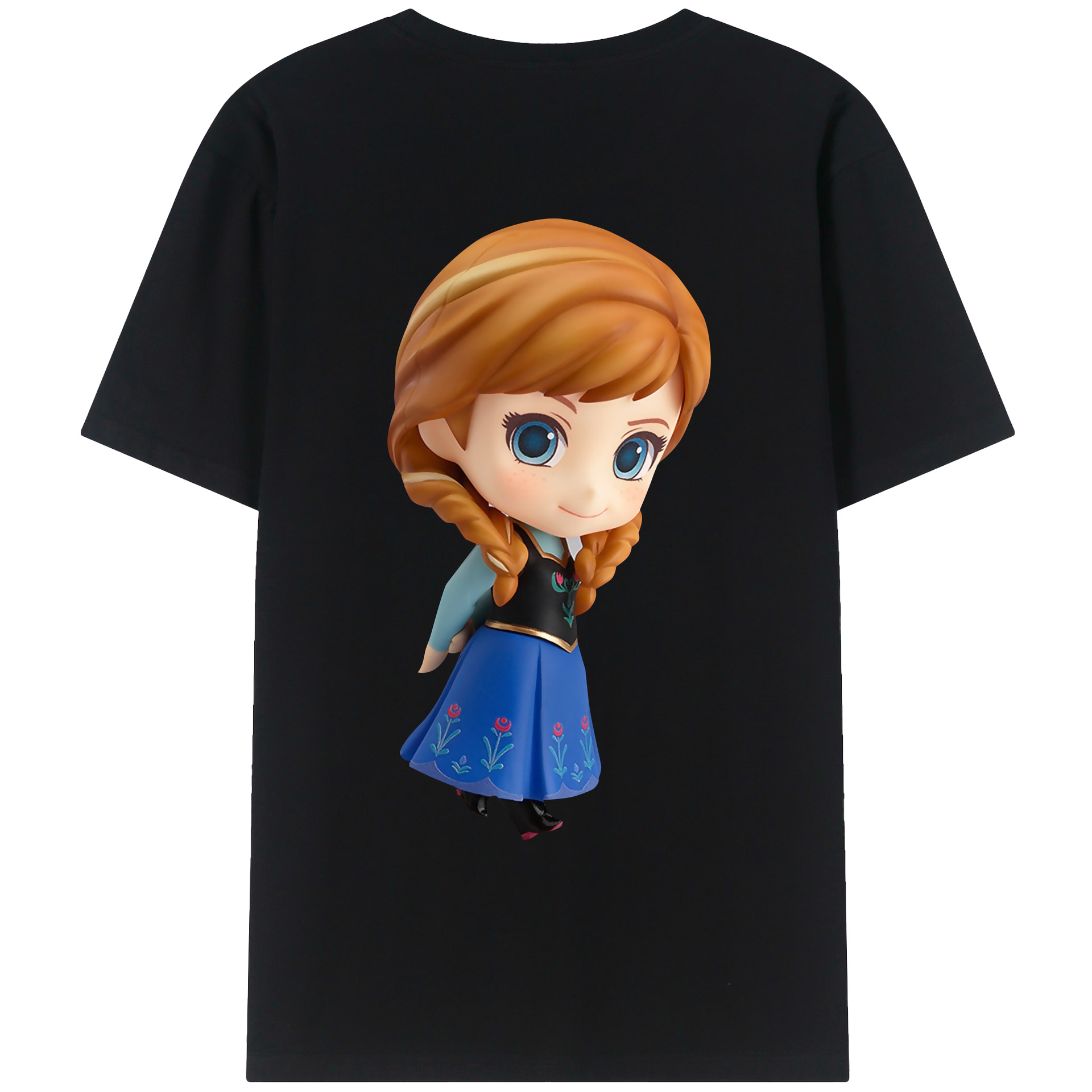 （画像用） アナと雪の女王 アンナ エルサ Frozen Anna Elsa レディース半袖Tシャツ(バックプリント)